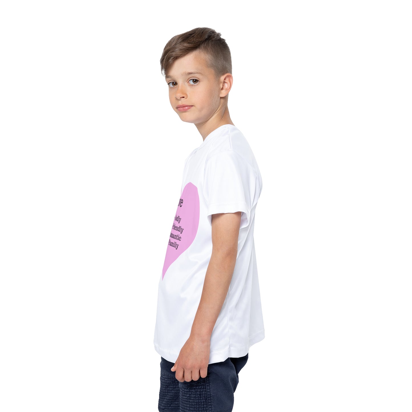 Types of Love Heart Kids Performance Jersey (White)