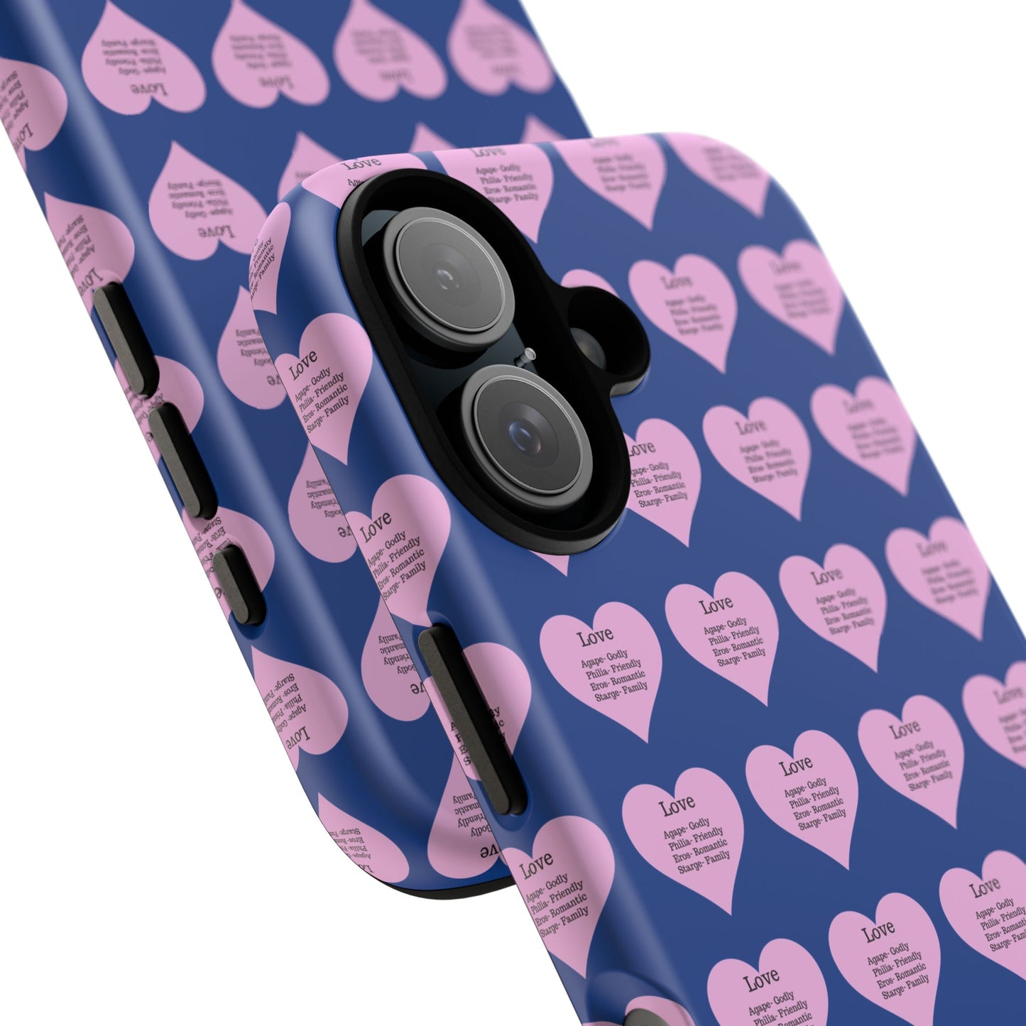 Hearts-A-Flutter Phone Case (iPhone, Google Pixel)(Dark blue)