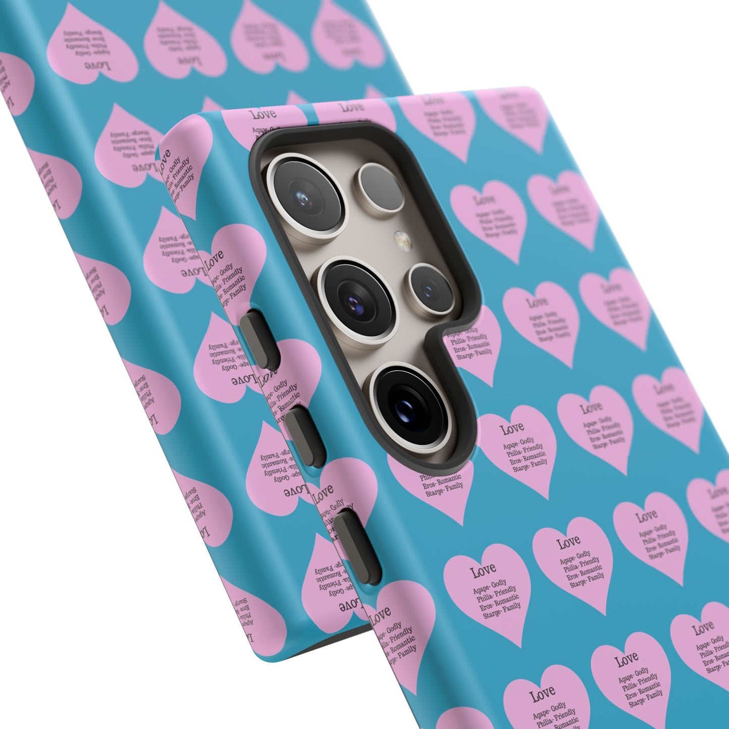 Hearts-A-Flutter Phone Case (Samsung)(Turquoise)