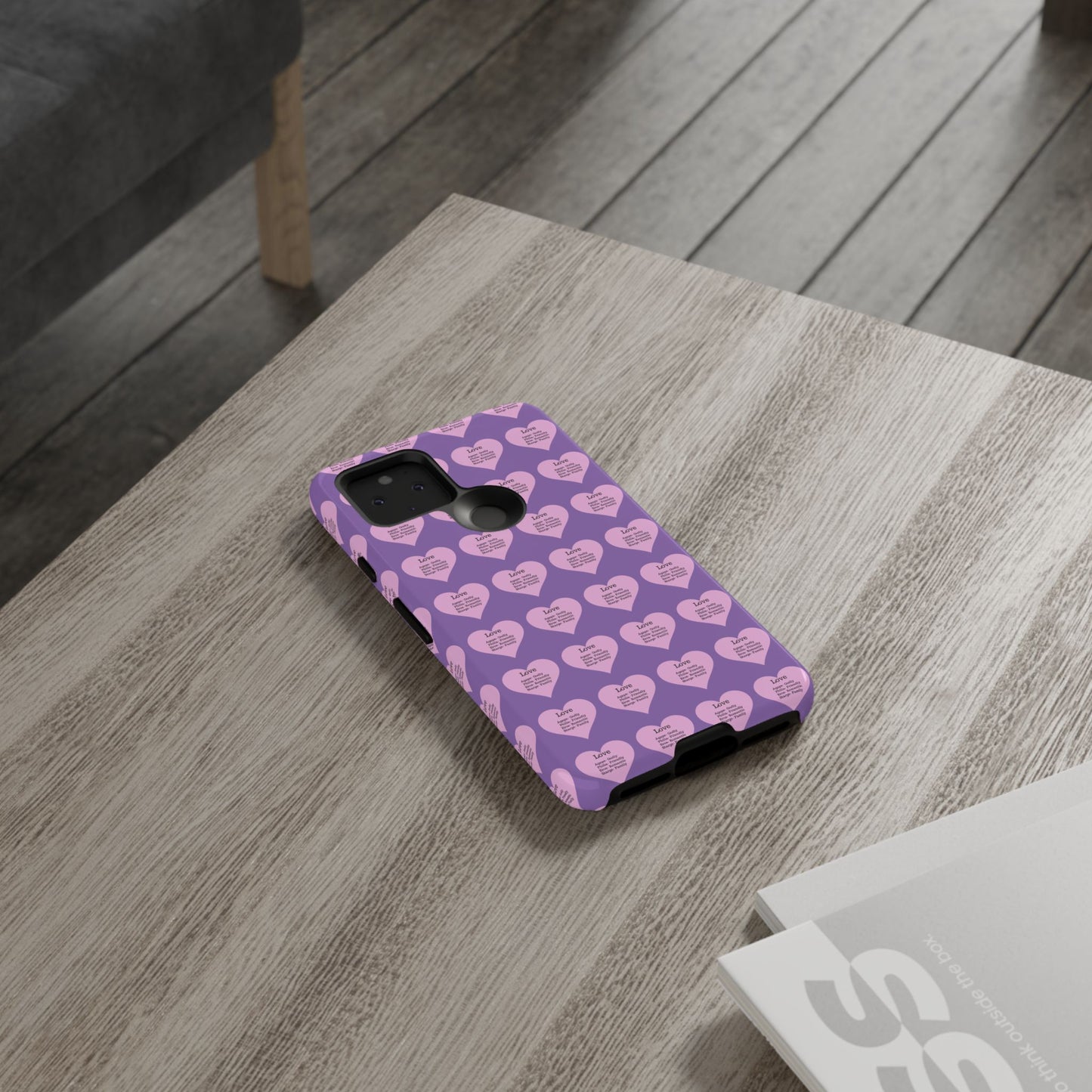 Hearts-A-Flutter Phone Case (iPhone, Google Pixel)(Light purple)