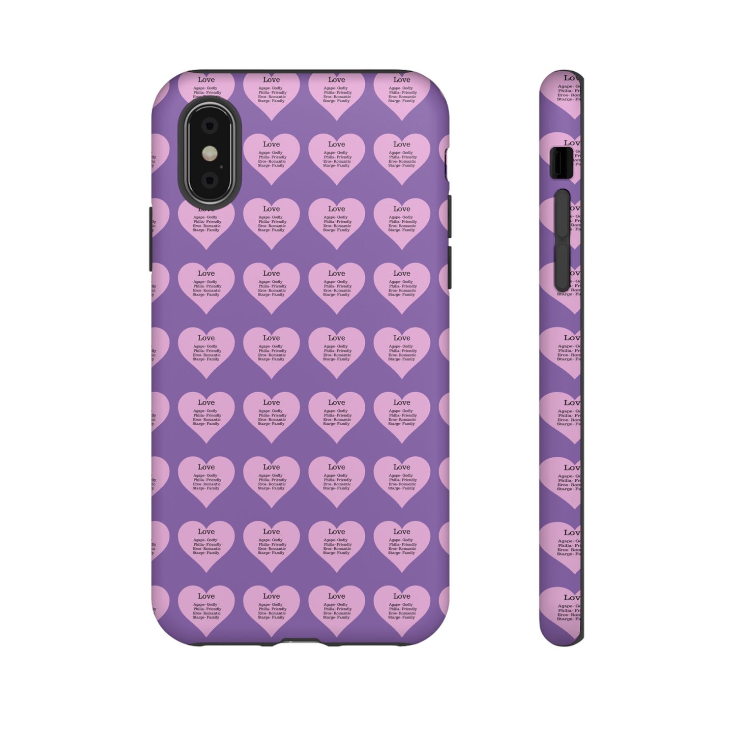 Hearts-A-Flutter Phone Case (iPhone, Google Pixel)(Light purple)