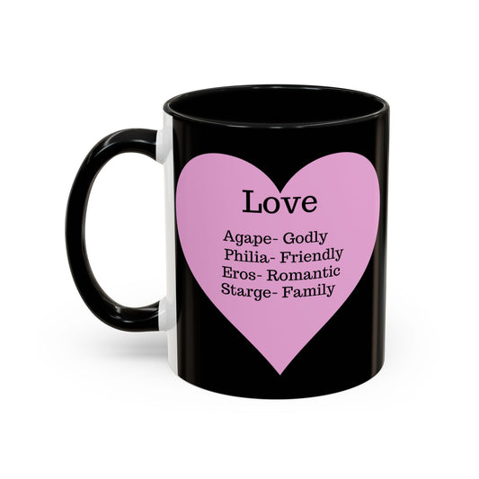 Charming Heart Accent Coffee Mug (Black)