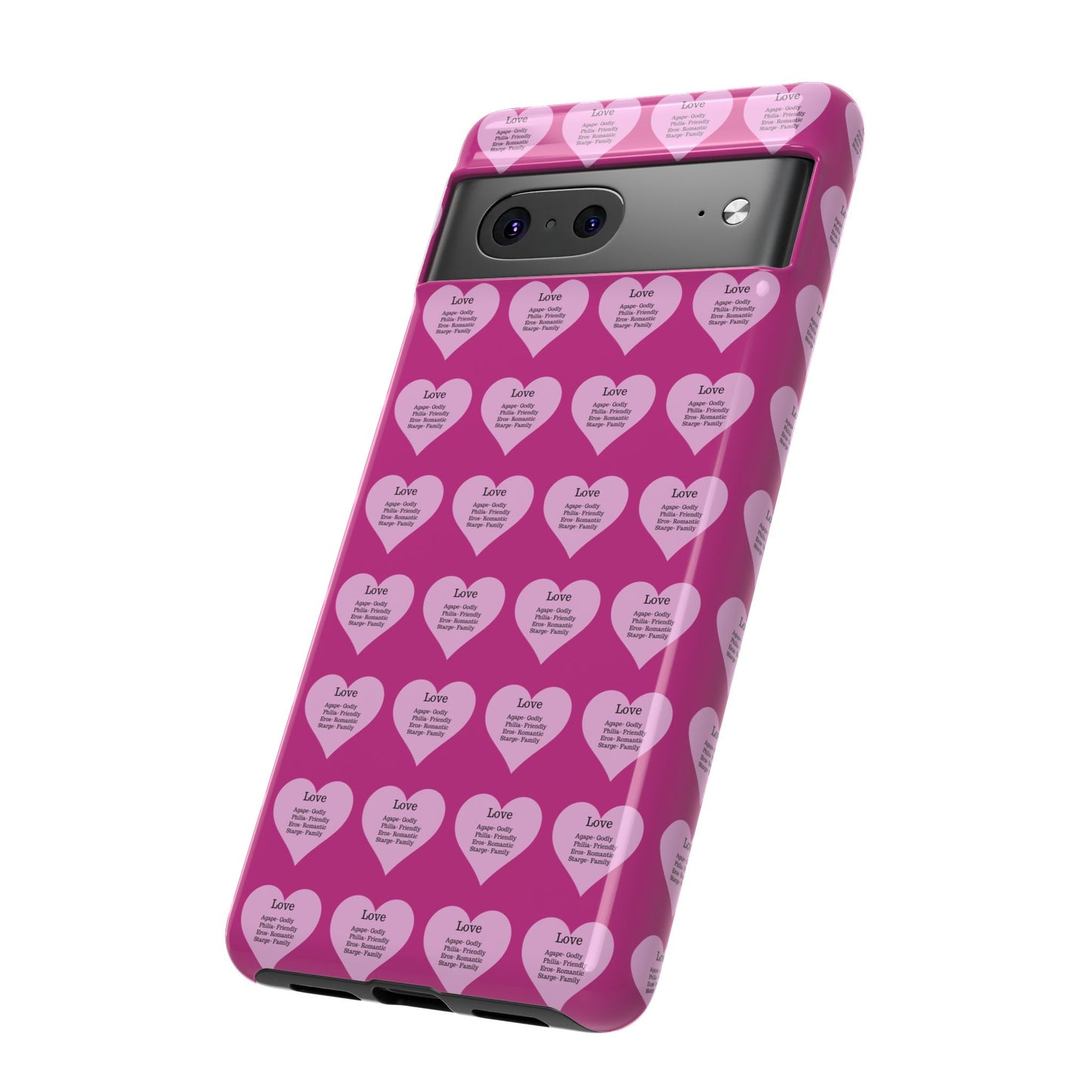 Hearts-A-Flutter Phone Case (iPhone, Google Pixel)(Pink)