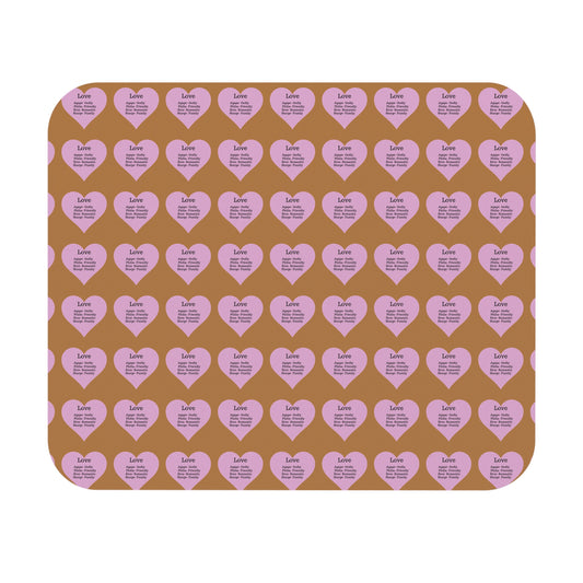 The Four Loves Mouse Pad Pattern Look (Light brown)