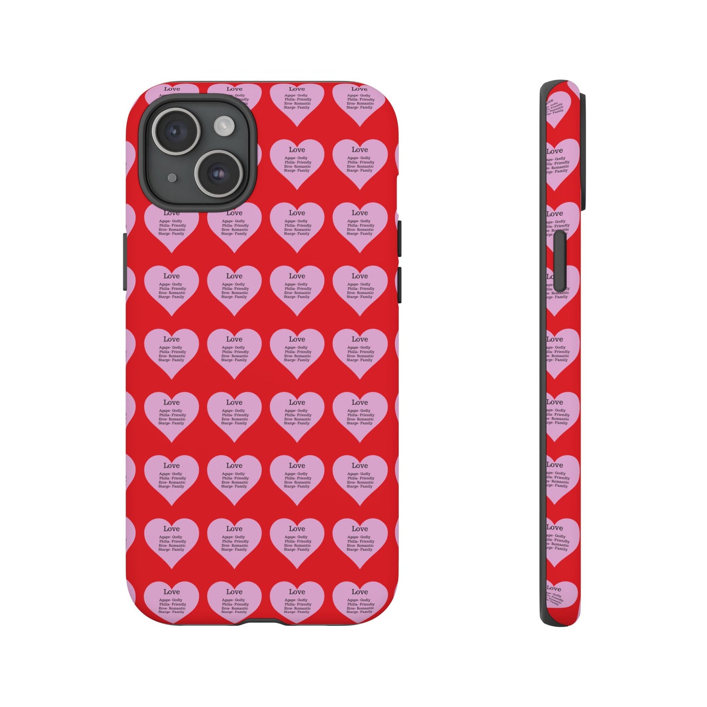 Hearts-A-Flutter Phone Case (iPhone, Google Pixel)(Red)