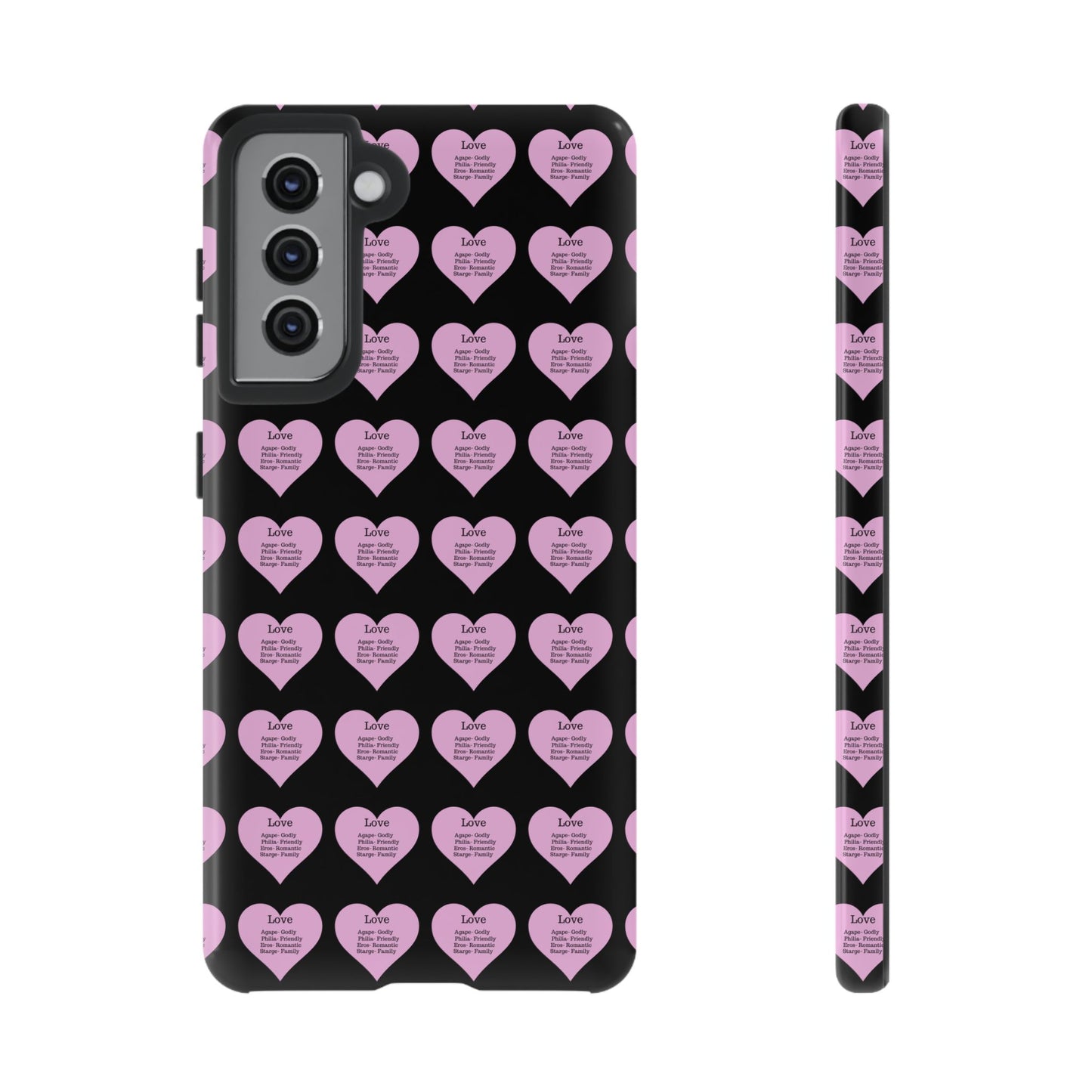 Hearts-A-Flutter Phone Case (Samsung)(Black)