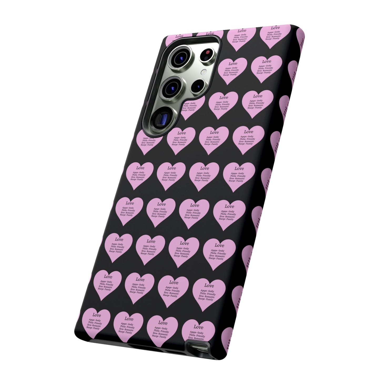 Hearts-A-Flutter Phone Case (Samsung)(Black)