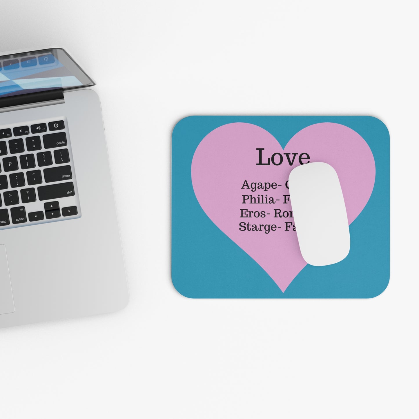 The Four Loves Mouse Pad (Turquoise)