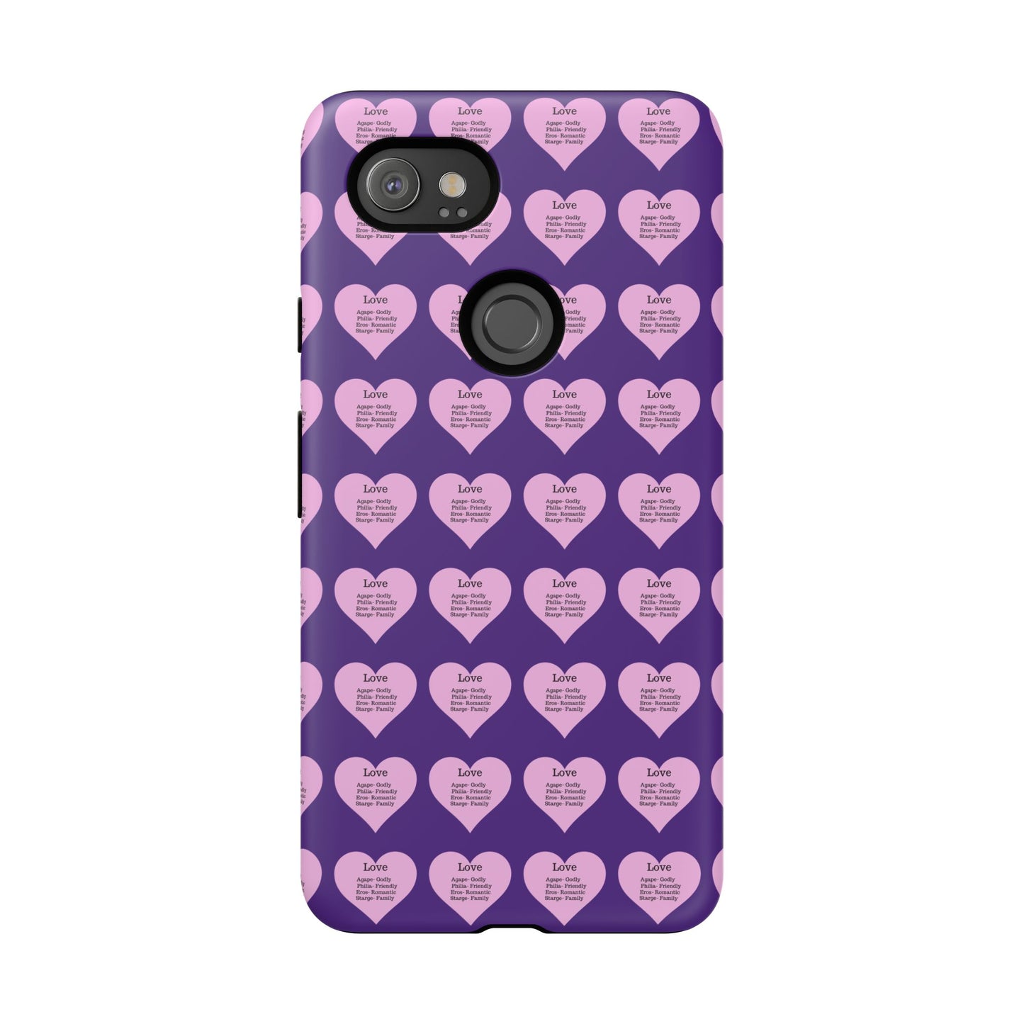 Hearts-A-Flutter Phone Case (iPhone, Google Pixel)(Purple)
