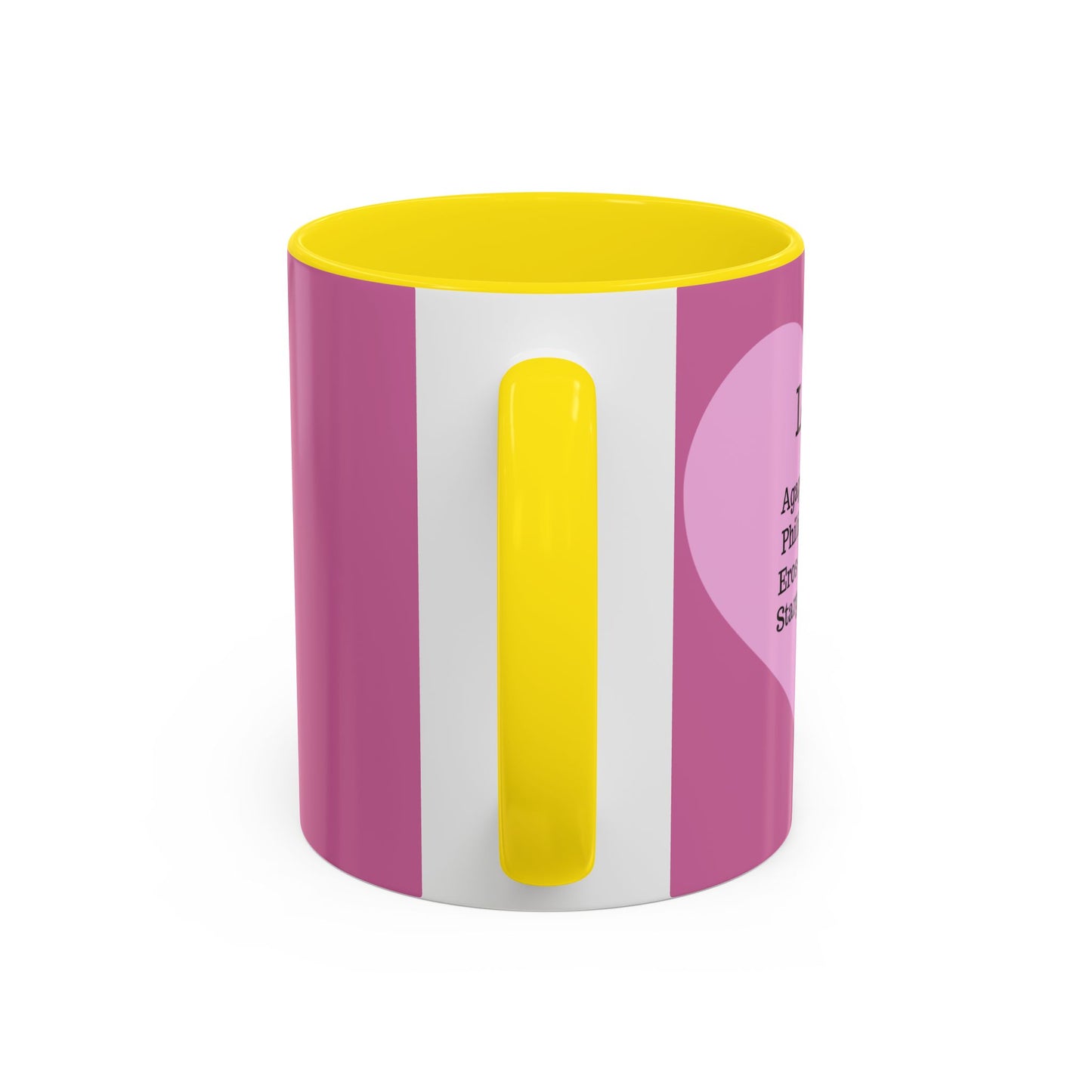 Charming Heart Accent Coffee Mug (Light pink)