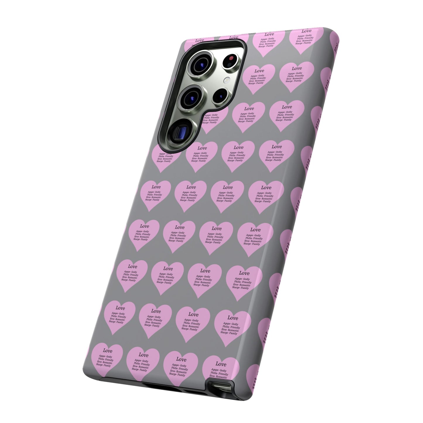 Hearts-A-Flutter Phone Case (Samsung)(Grey)