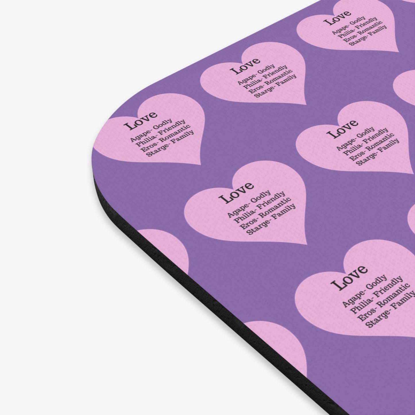 The Four Loves Mouse Pad Pattern Look (Light purple)