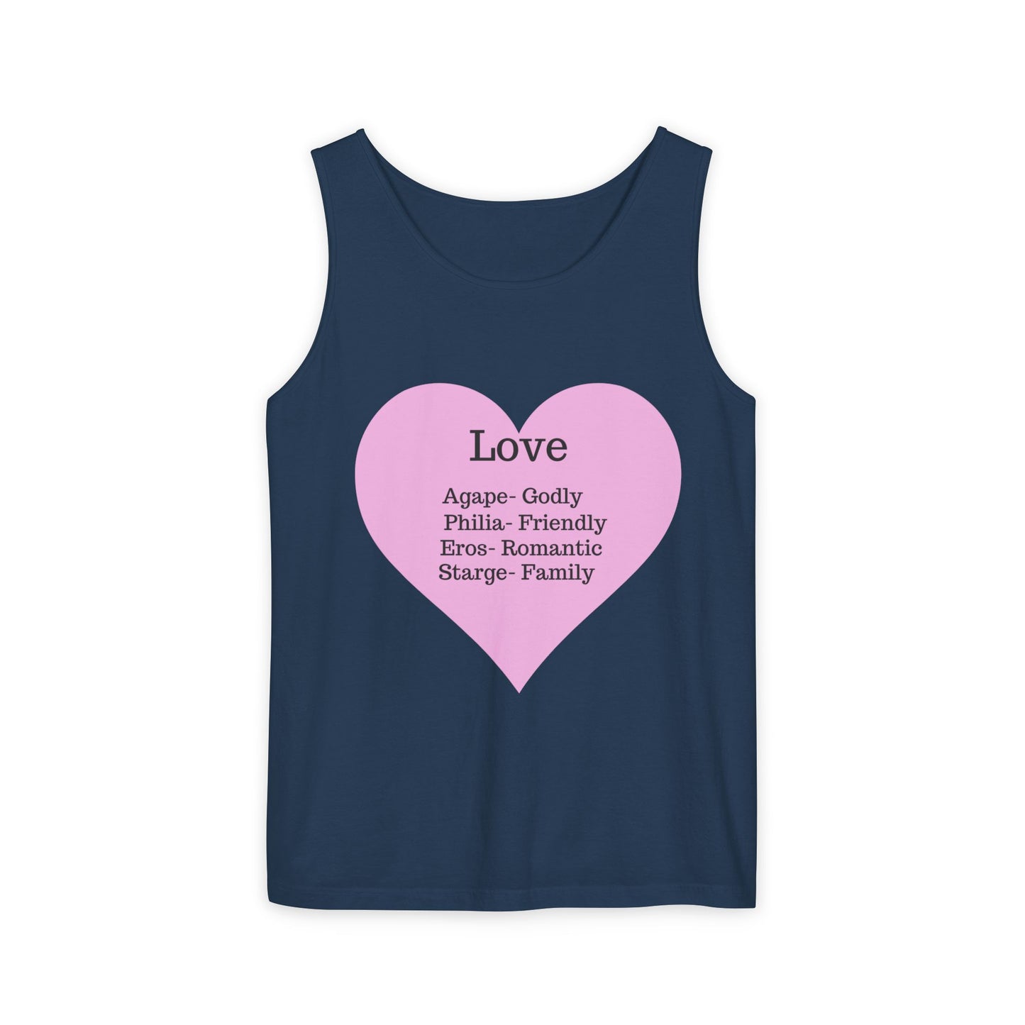 Unisex "Love" Definitions Garment-Dyed Tank Top