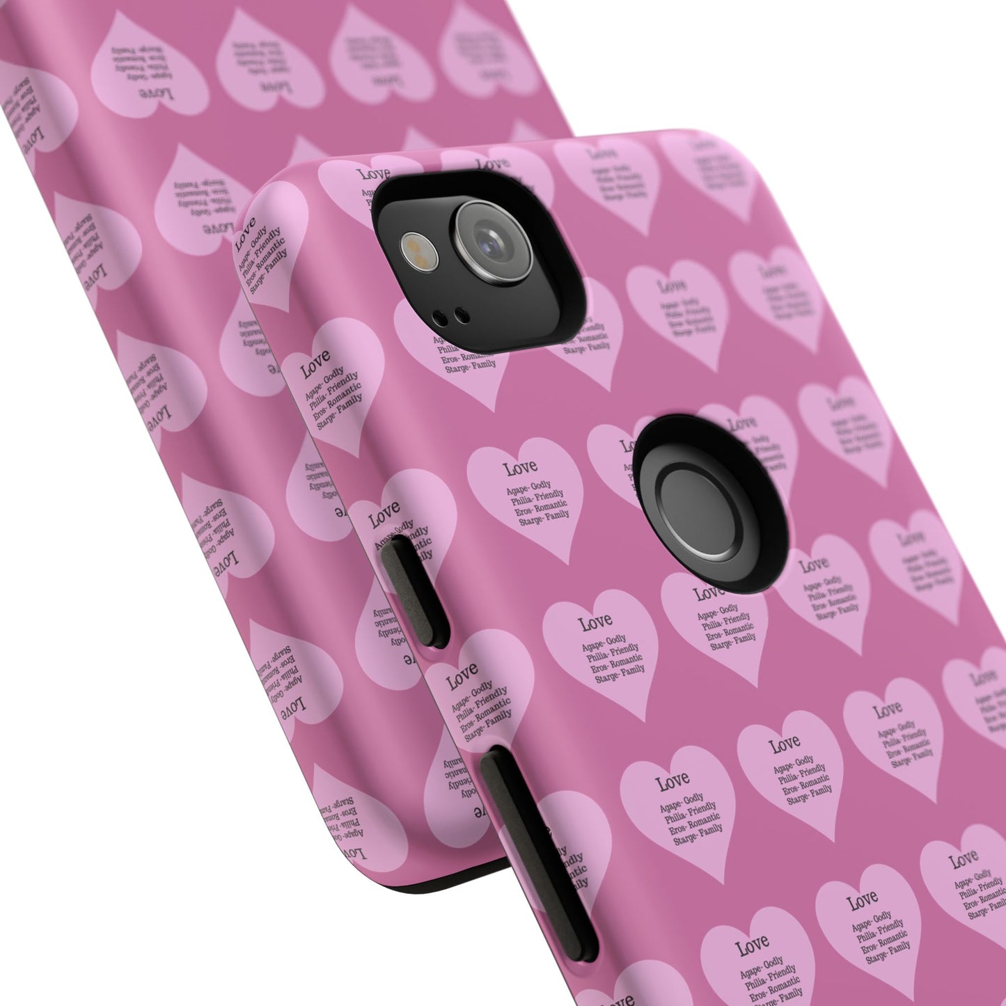 Hearts-A-Flutter Phone Case (iPhone, Google Pixel)(Light pink)
