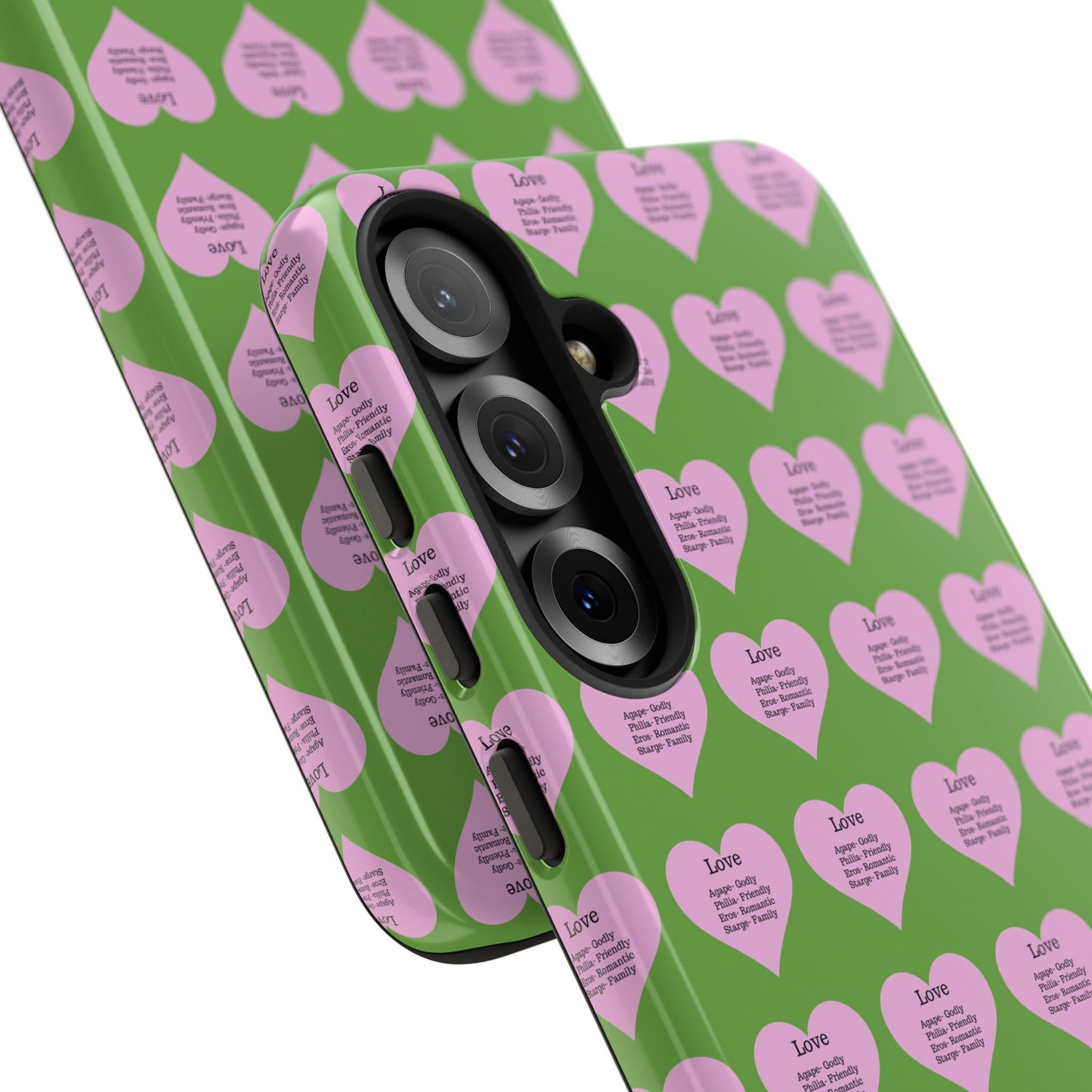 Hearts-A-Flutter Phone Case (Samsung)(Green)