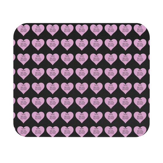 The Four Loves Mouse Pad Pattern Look (Black)