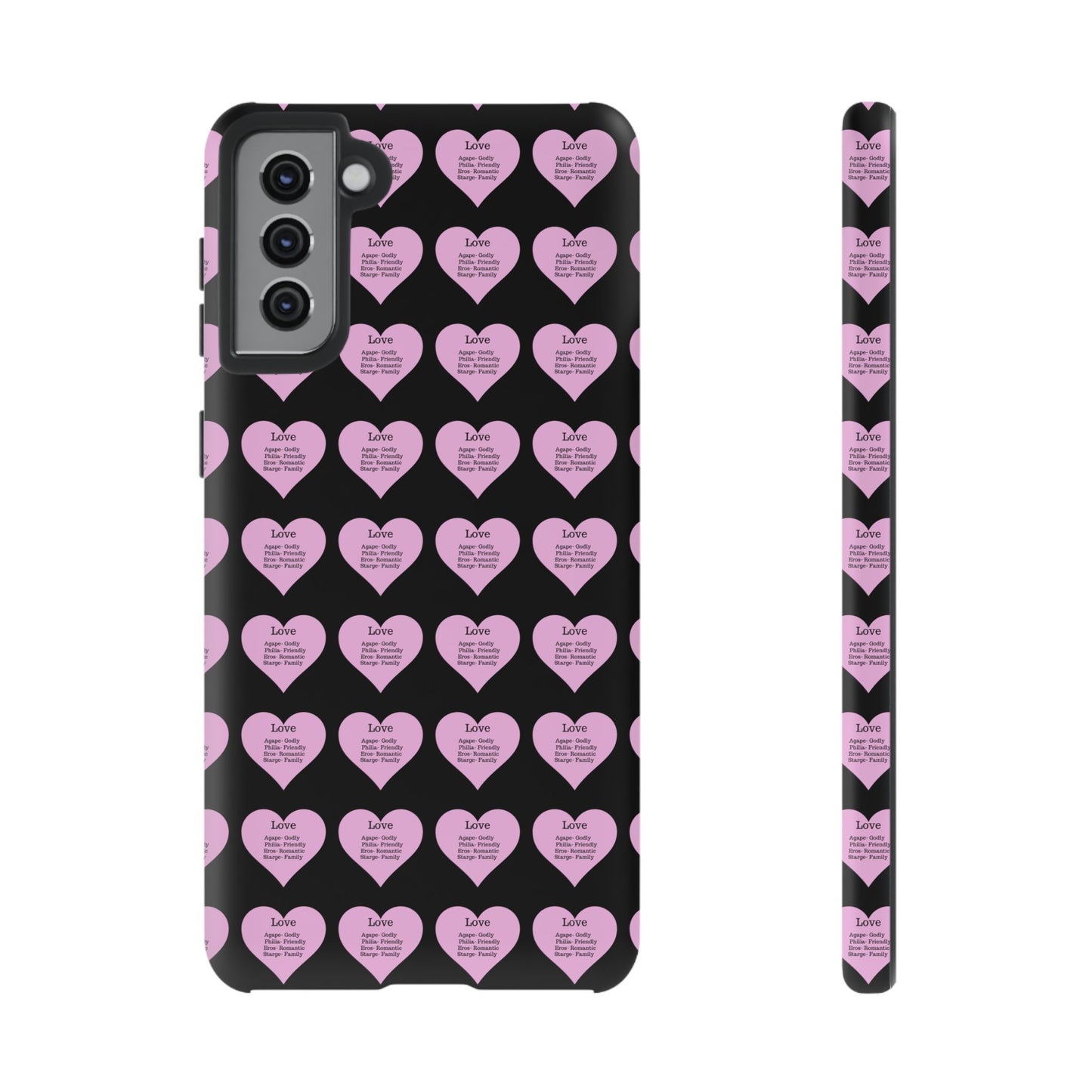 Hearts-A-Flutter Phone Case (Samsung)(Black)