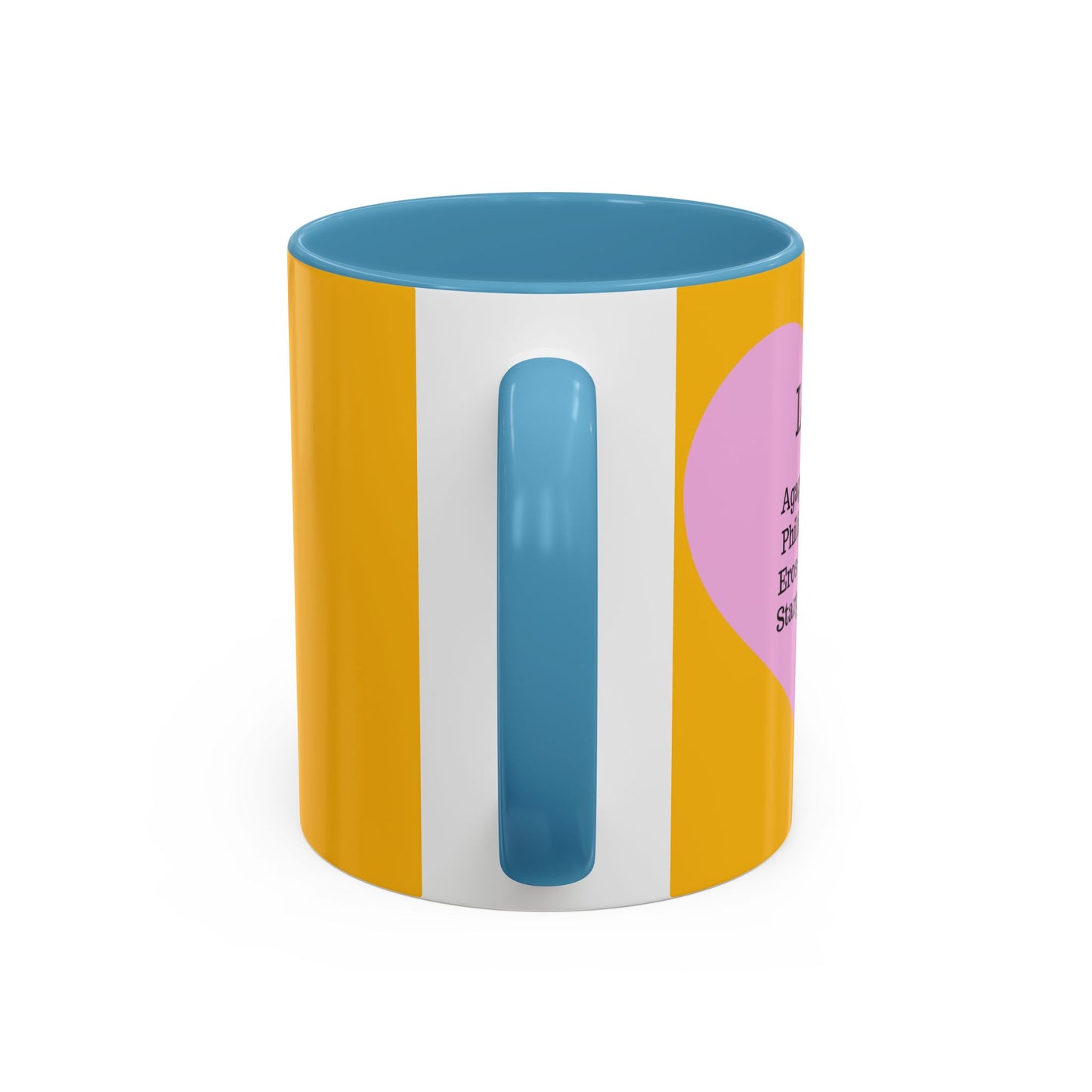 Charming Heart Accent Coffee Mug (Yellow)