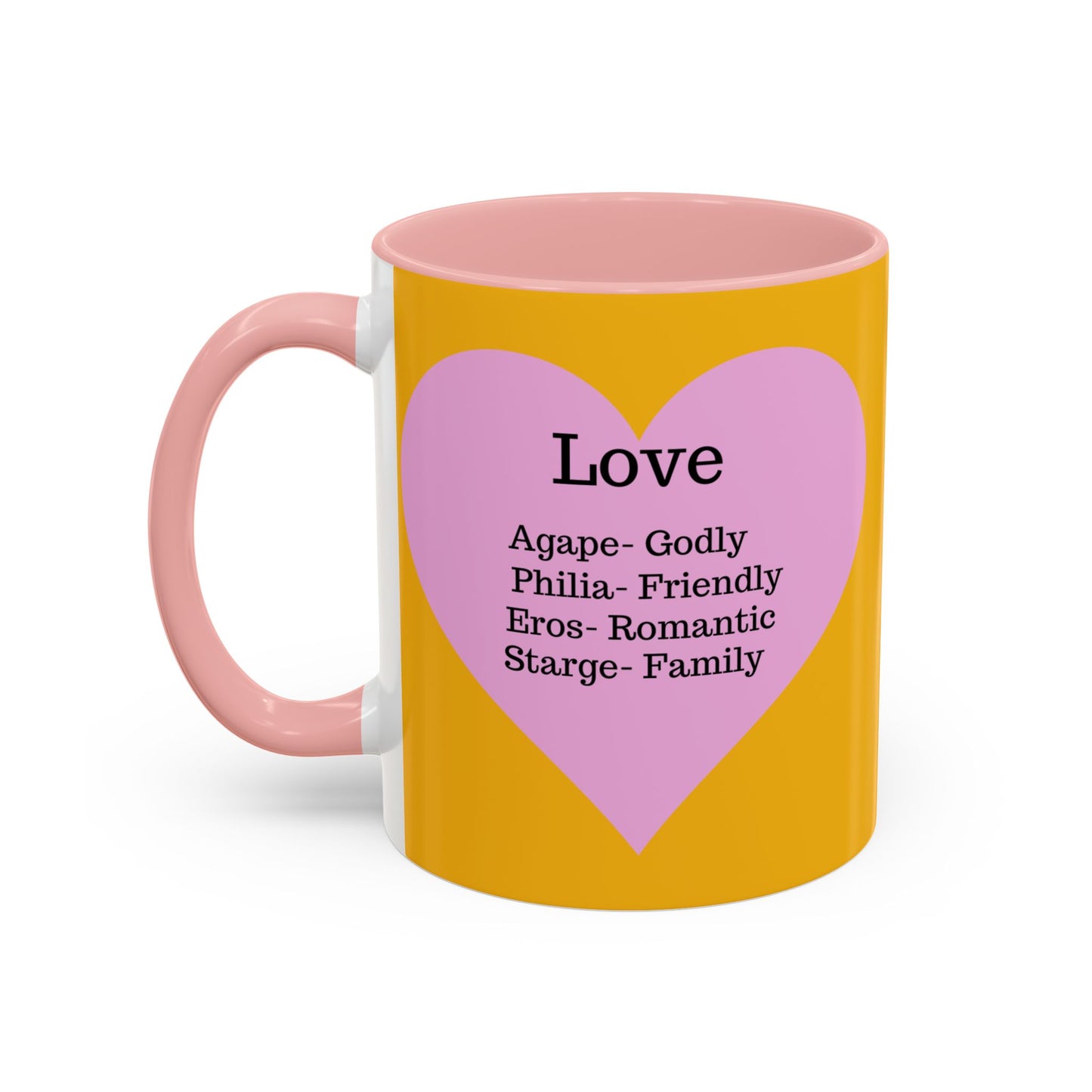 Charming Heart Accent Coffee Mug (Yellow)
