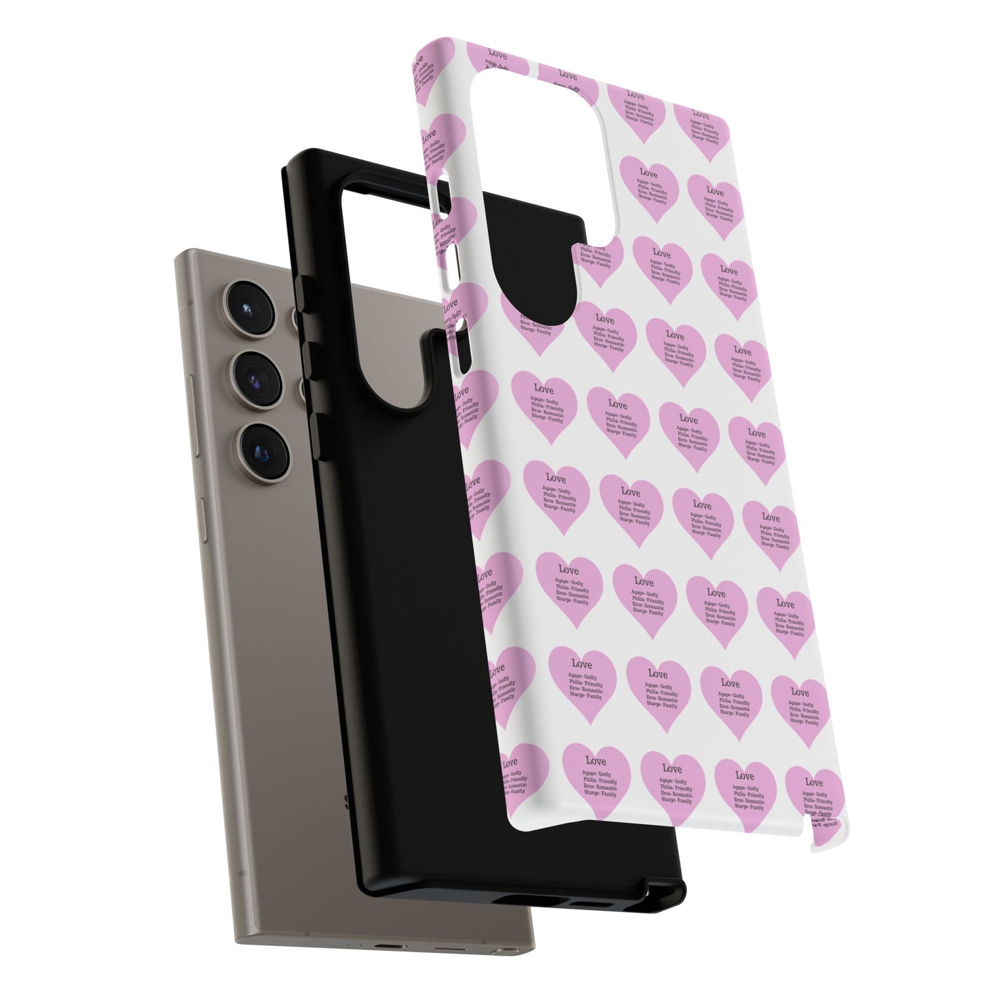 Hearts-A-Flutter Phone Case (Samsung)(White)