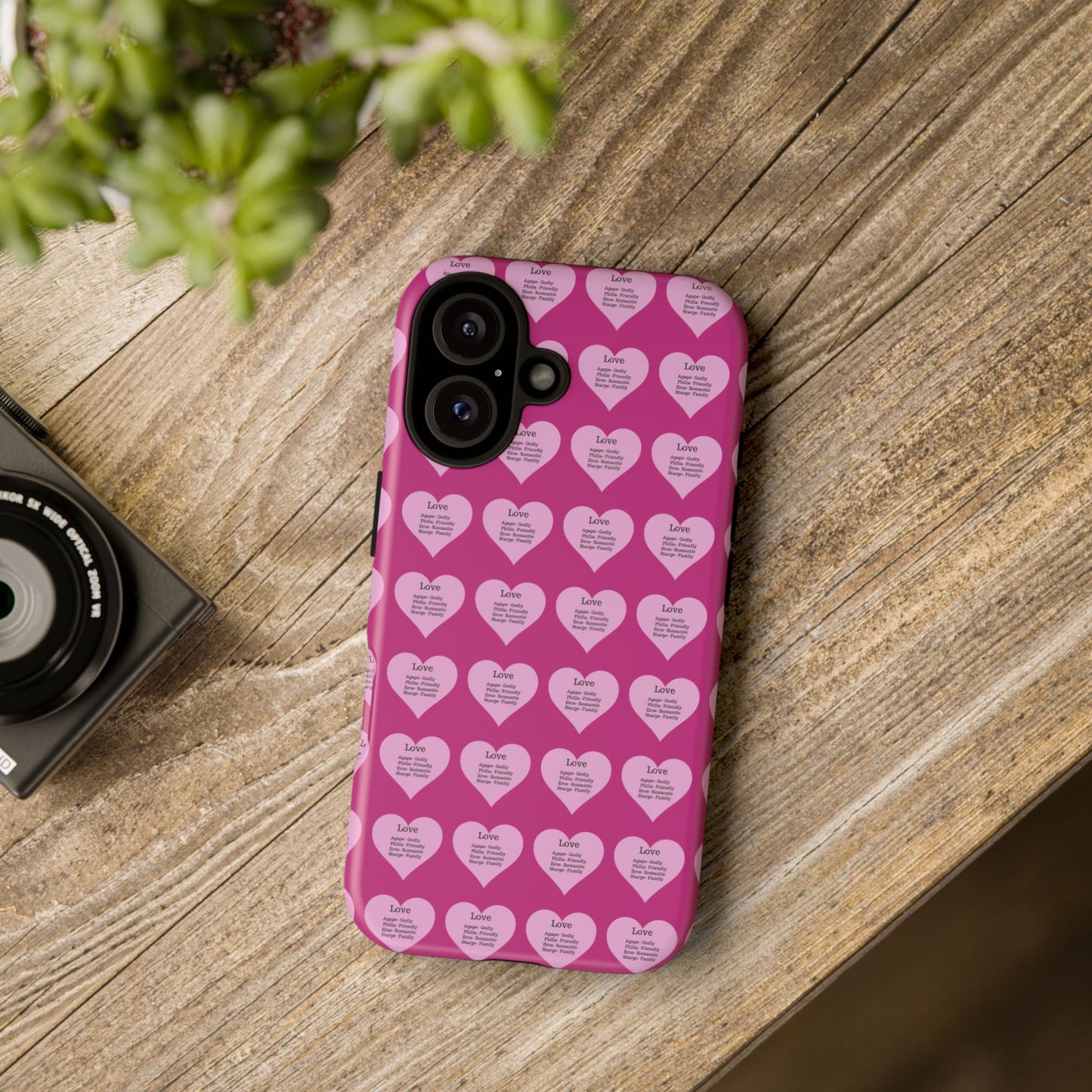 Hearts-A-Flutter Phone Case (iPhone, Google Pixel)(Pink)