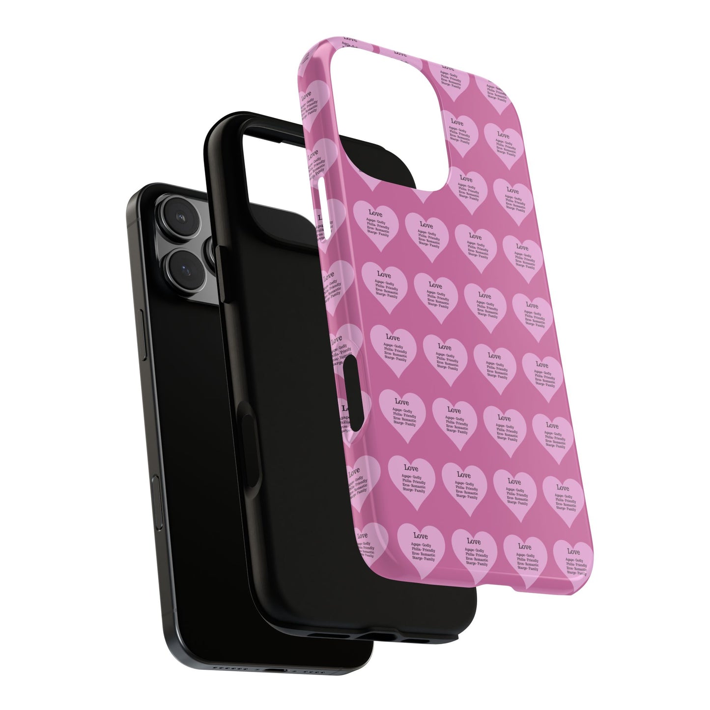 Hearts-A-Flutter Phone Case (iPhone, Google Pixel)(Light pink)