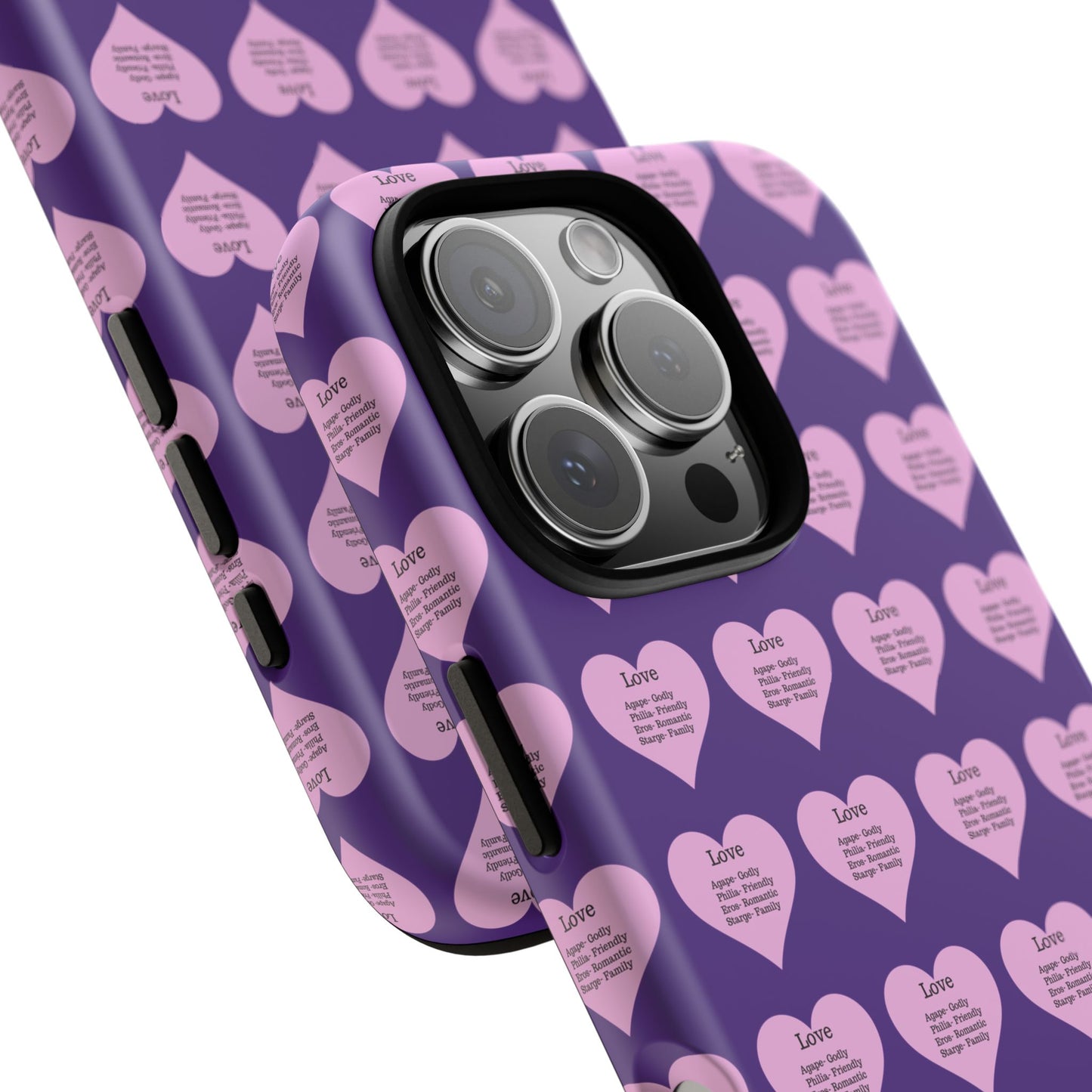 Hearts-A-Flutter Phone Case (iPhone, Google Pixel)(Purple)