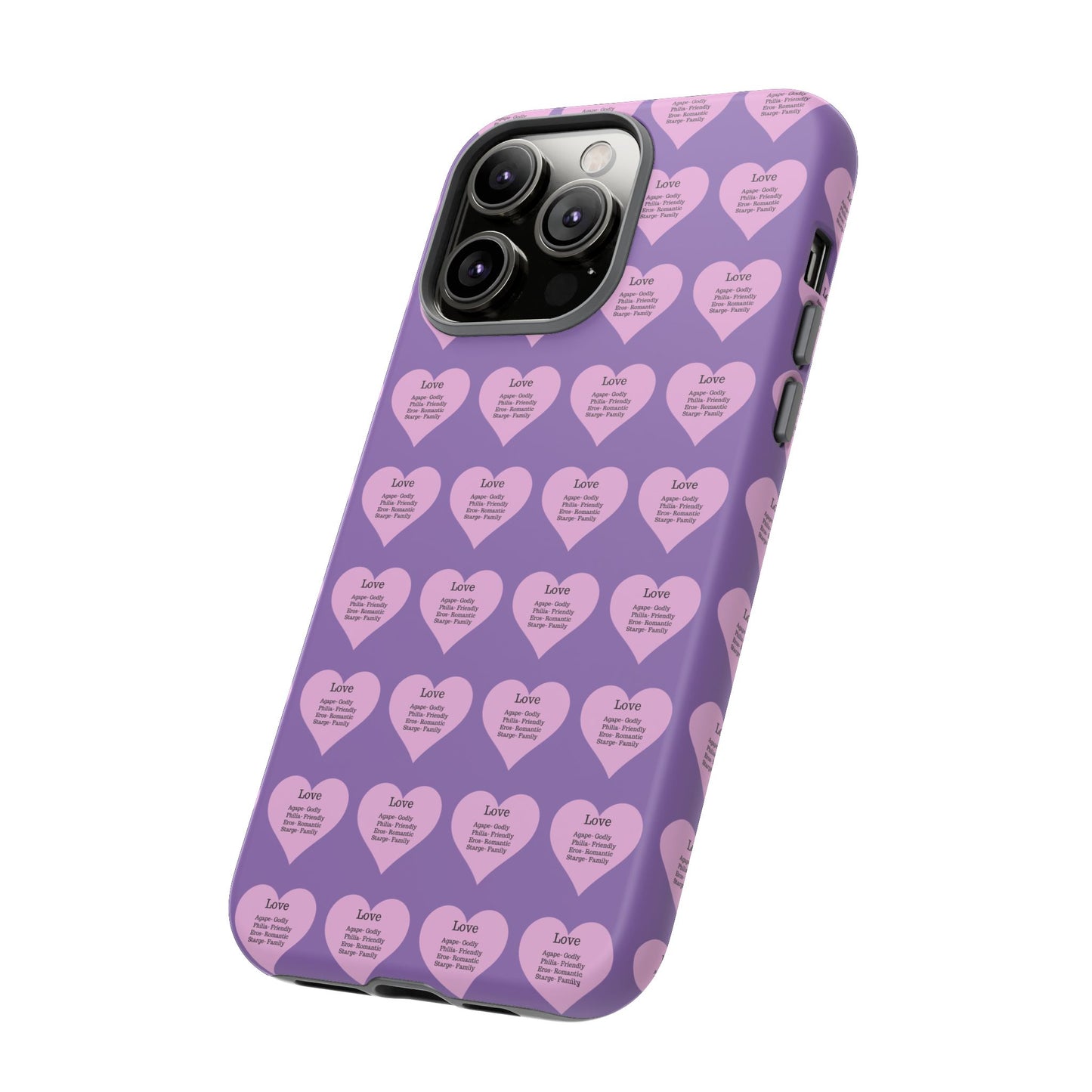 Hearts-A-Flutter Phone Case (iPhone, Google Pixel)(Light purple)
