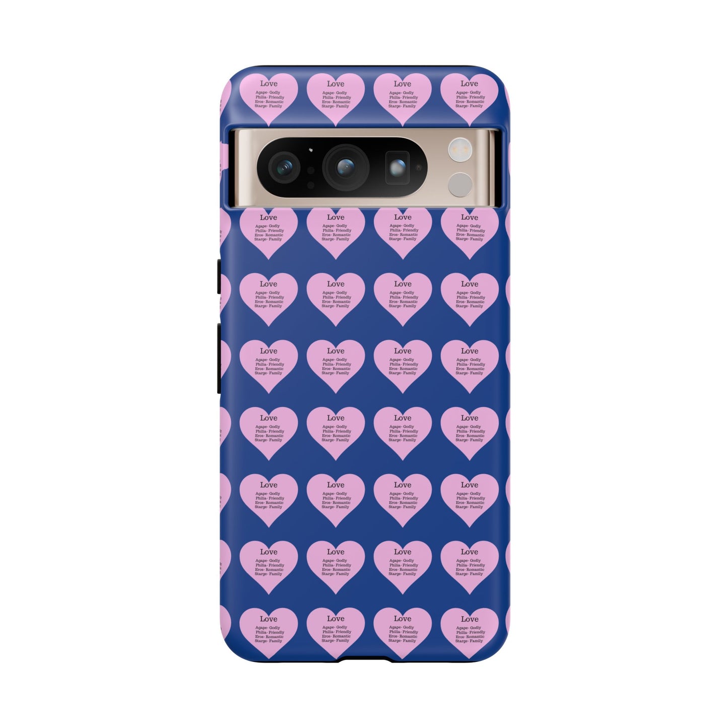 Hearts-A-Flutter Phone Case (iPhone, Google Pixel)(Dark blue)