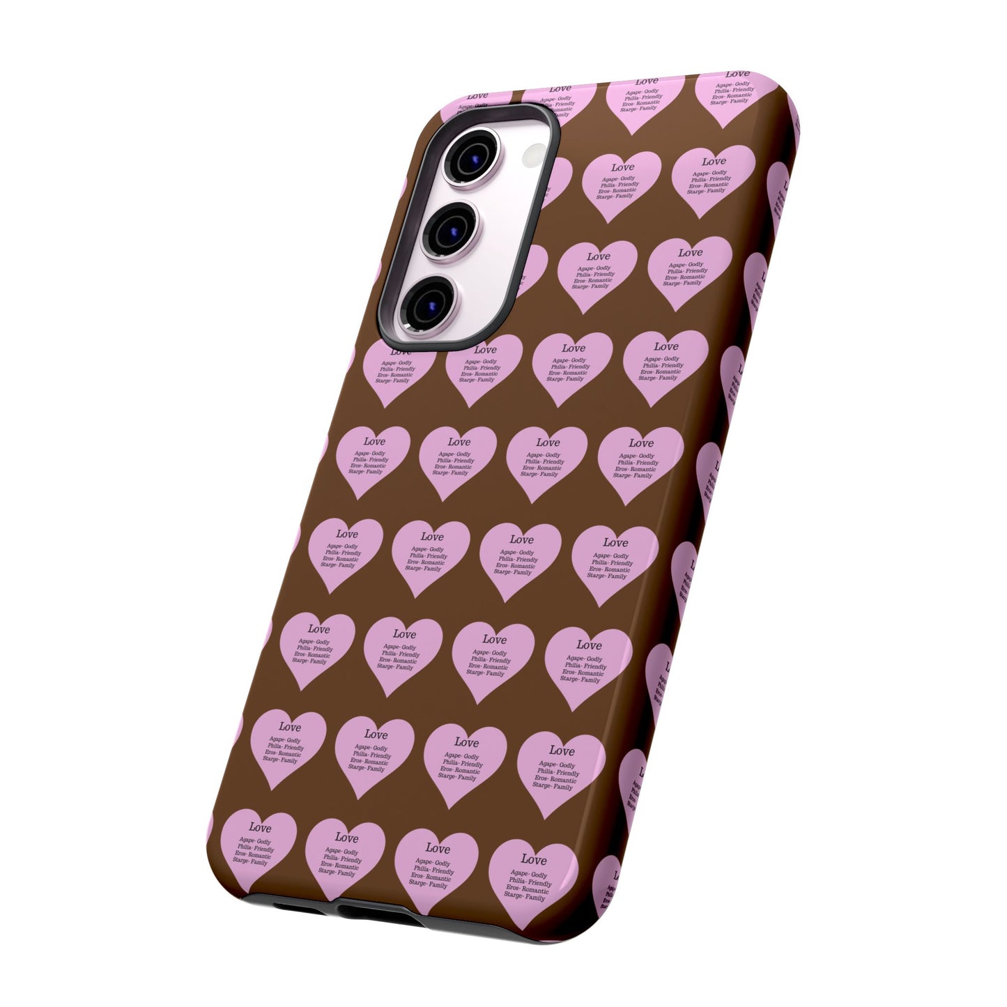 Hearts-A-Flutter Phone Case (Samsung)(Brown)