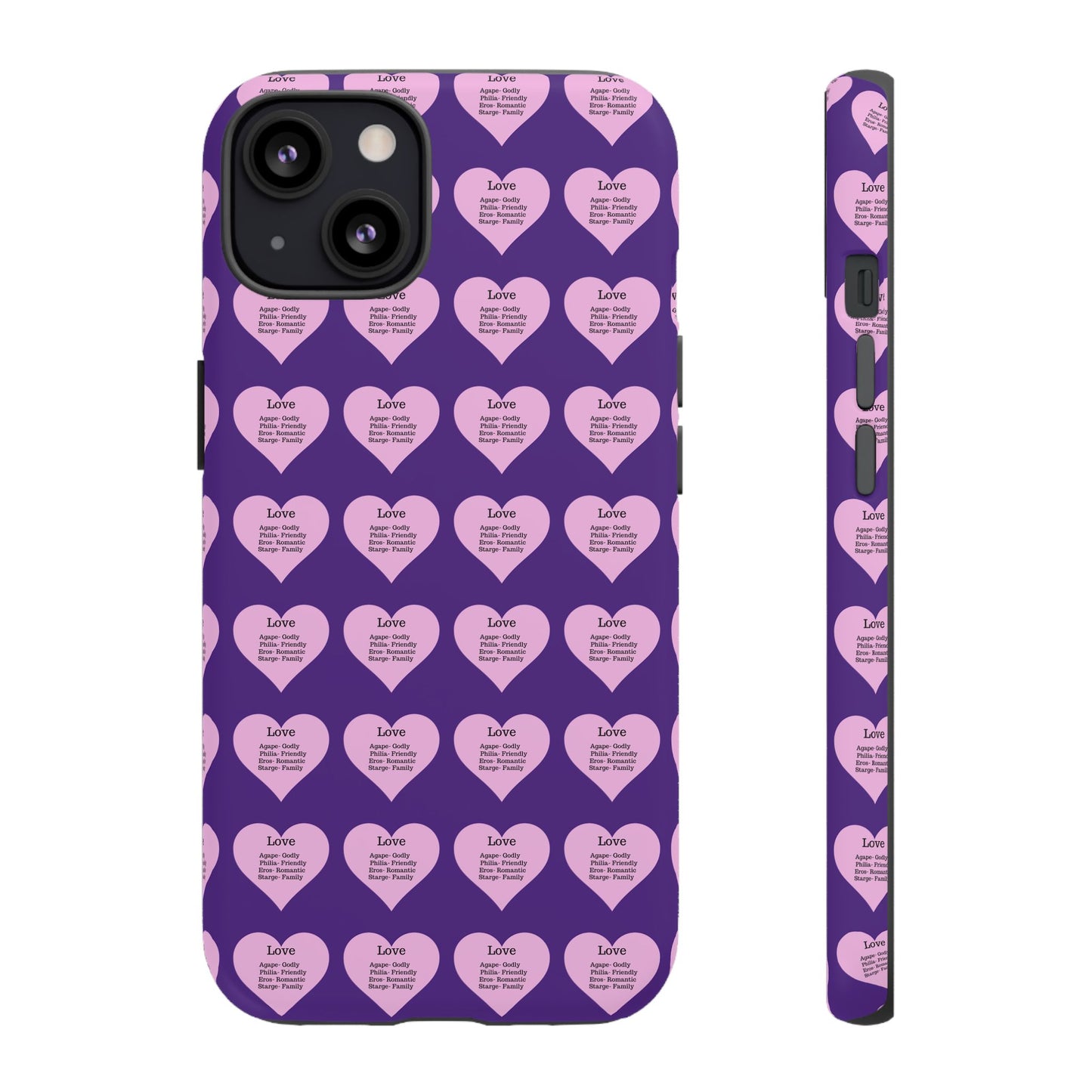 Hearts-A-Flutter Phone Case (iPhone, Google Pixel)(Purple)