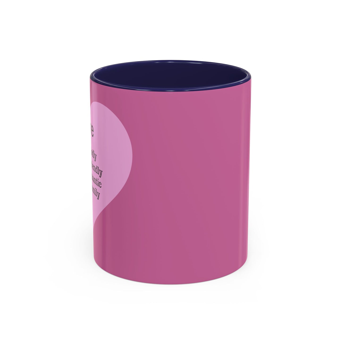 Charming Heart Accent Coffee Mug (Light pink)