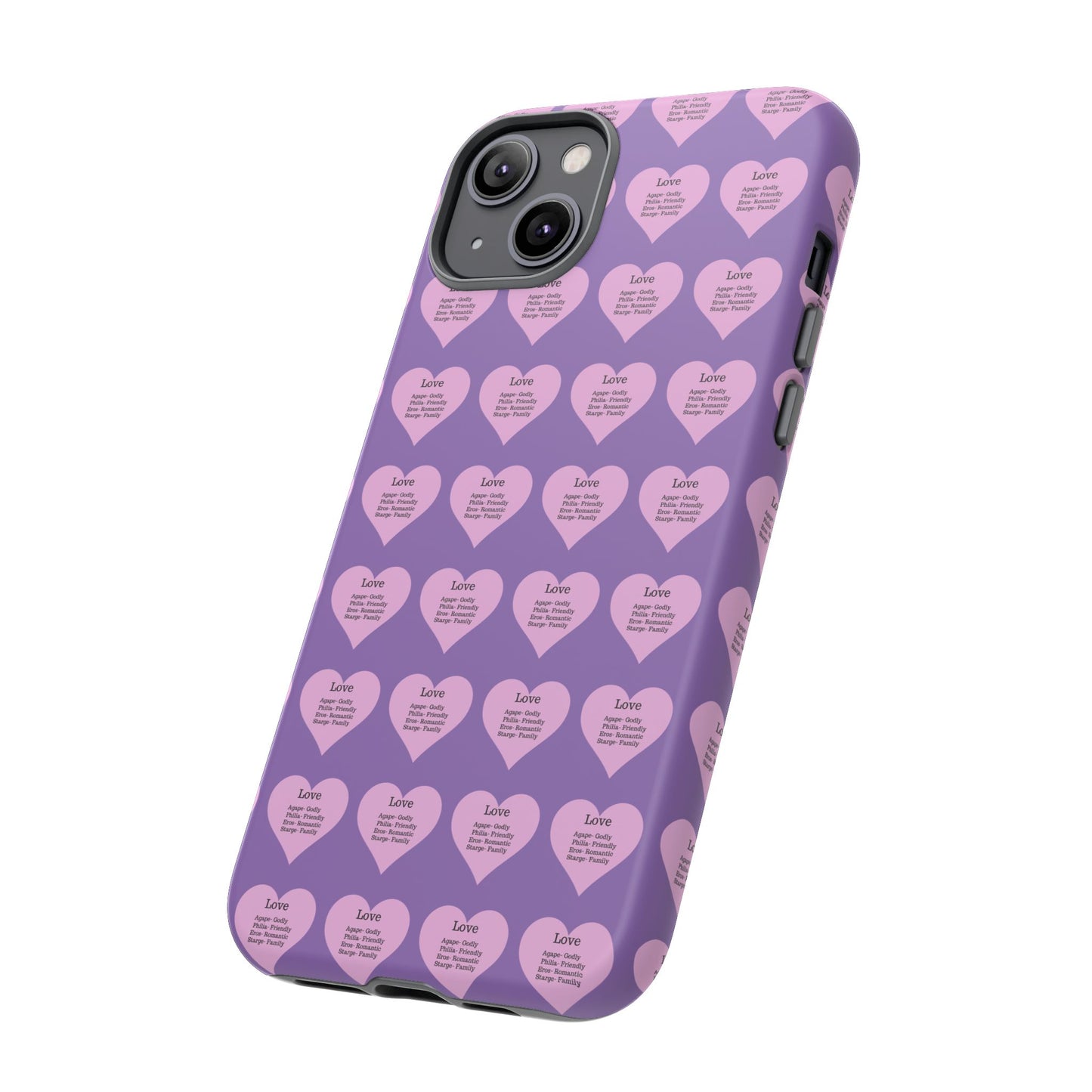 Hearts-A-Flutter Phone Case (iPhone, Google Pixel)(Light purple)