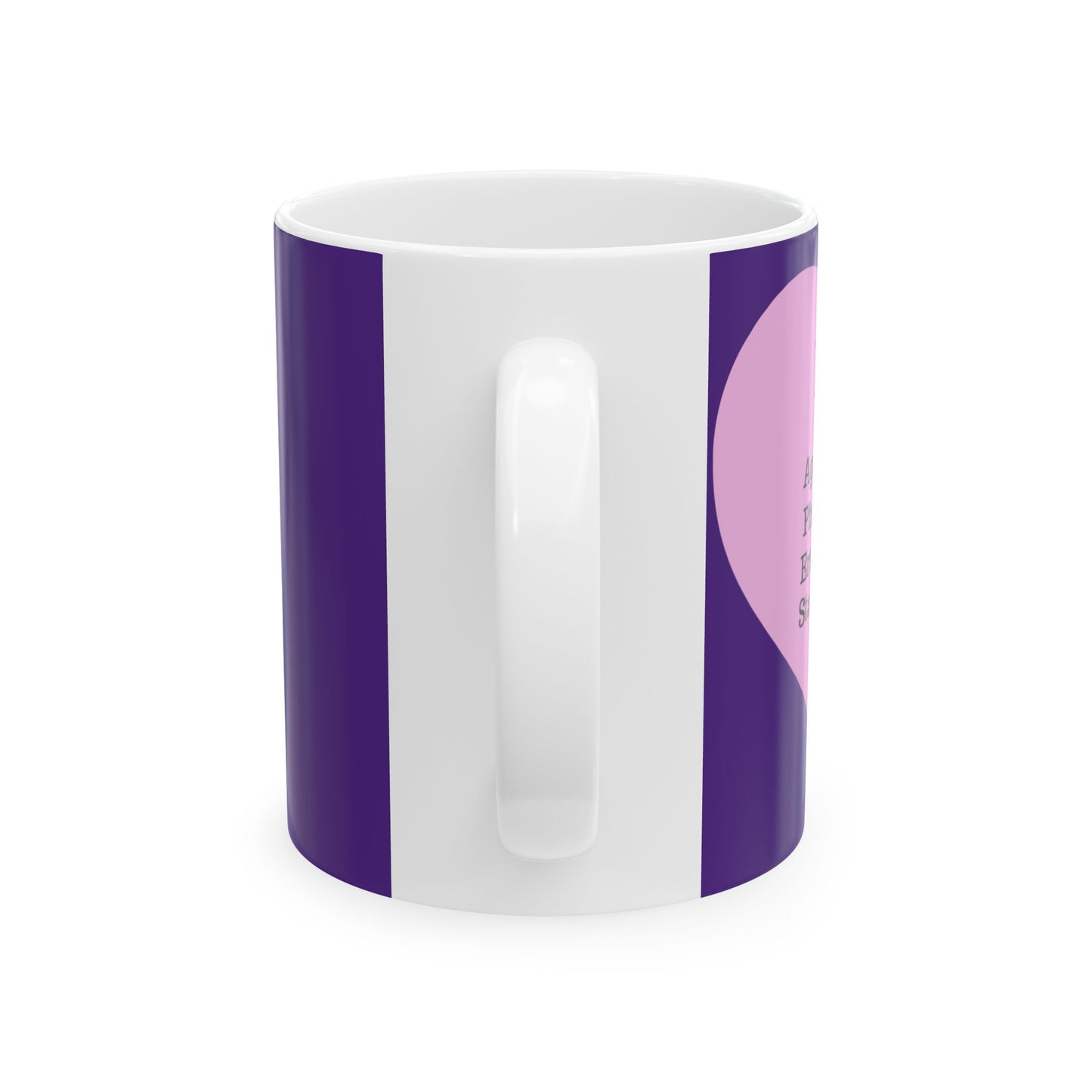 Charming Heart Ceramic Coffee Mug (Purple)