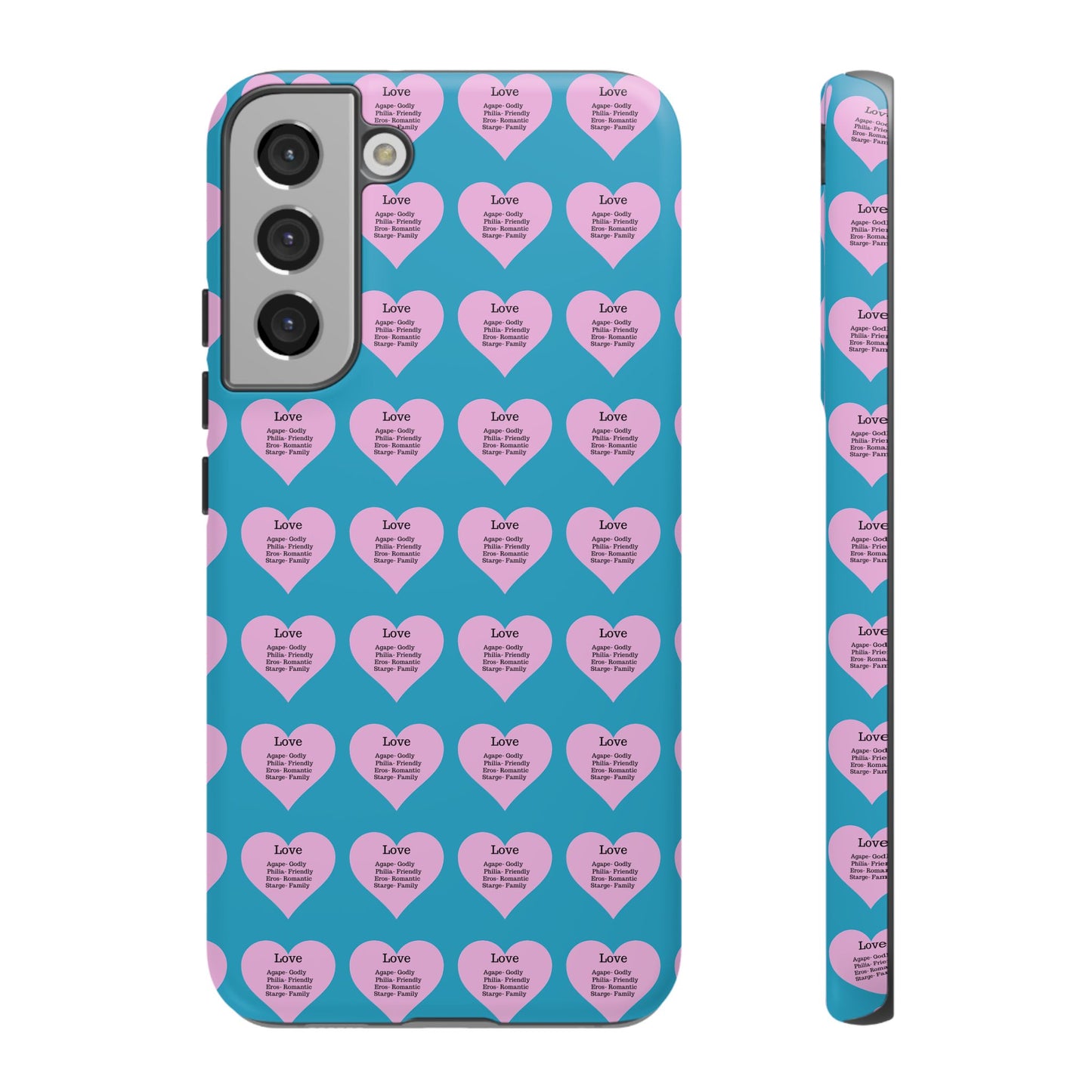 Hearts-A-Flutter Phone Case (Samsung)(Turquoise)