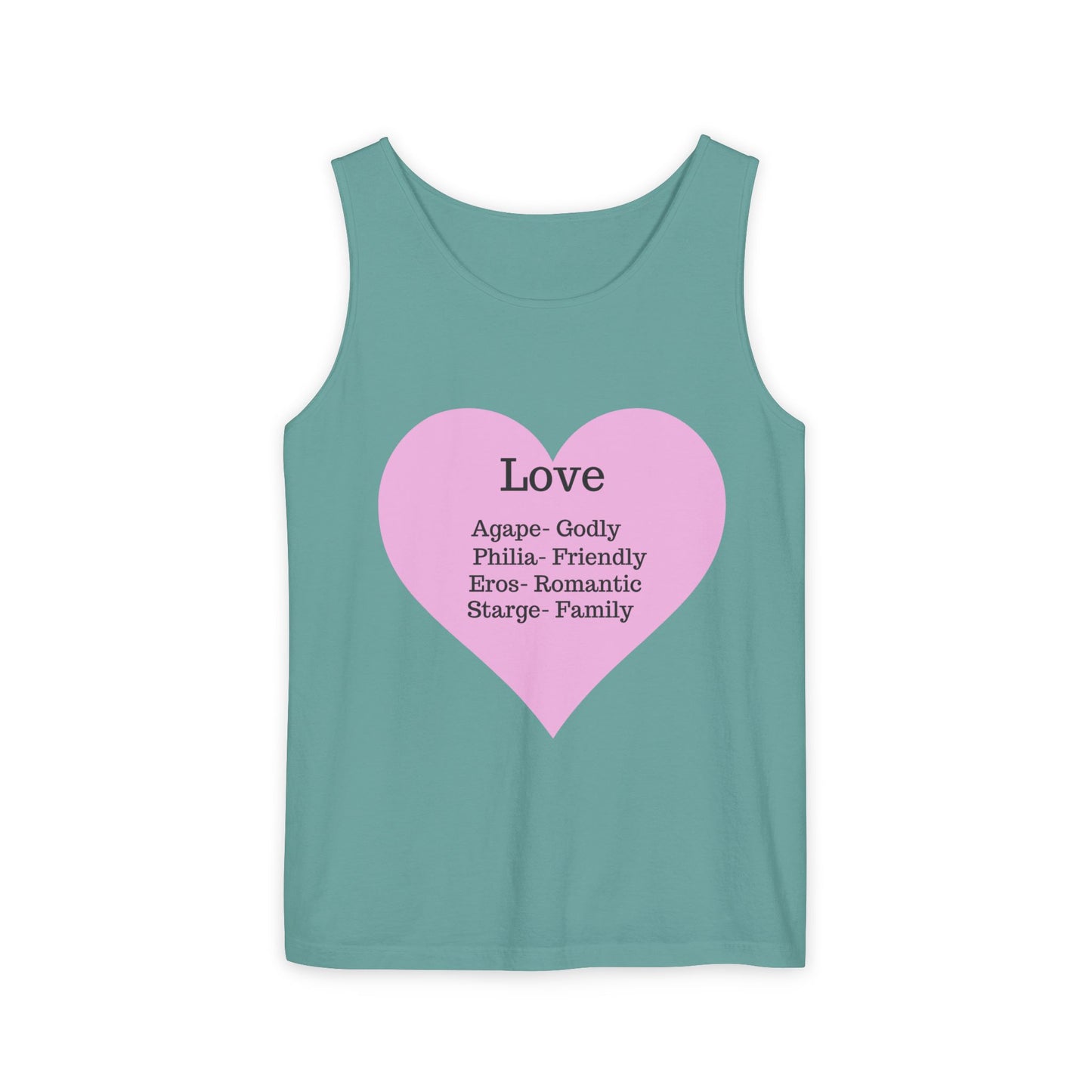Unisex "Love" Definitions Garment-Dyed Tank Top