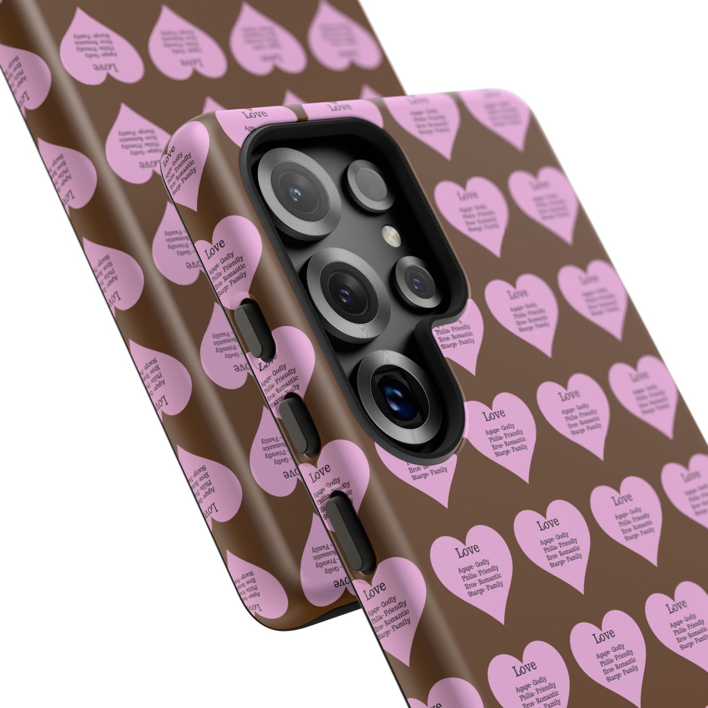 Hearts-A-Flutter Phone Case (Samsung)(Brown)