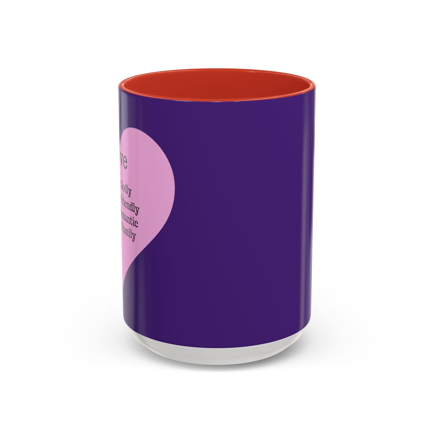 Charming Heart Accent Coffee Mug (Purple)