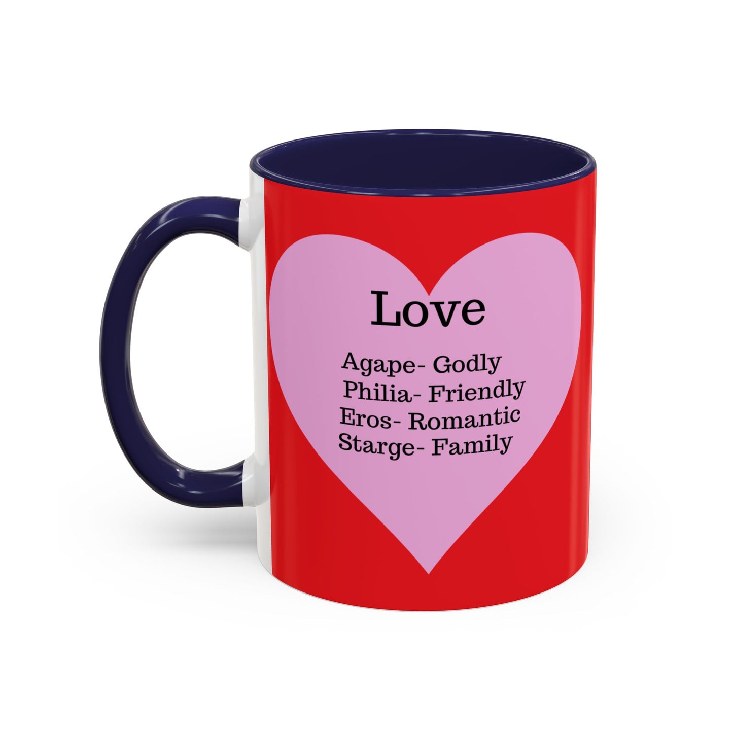 Charming Heart Accent Coffee Mug (Red)