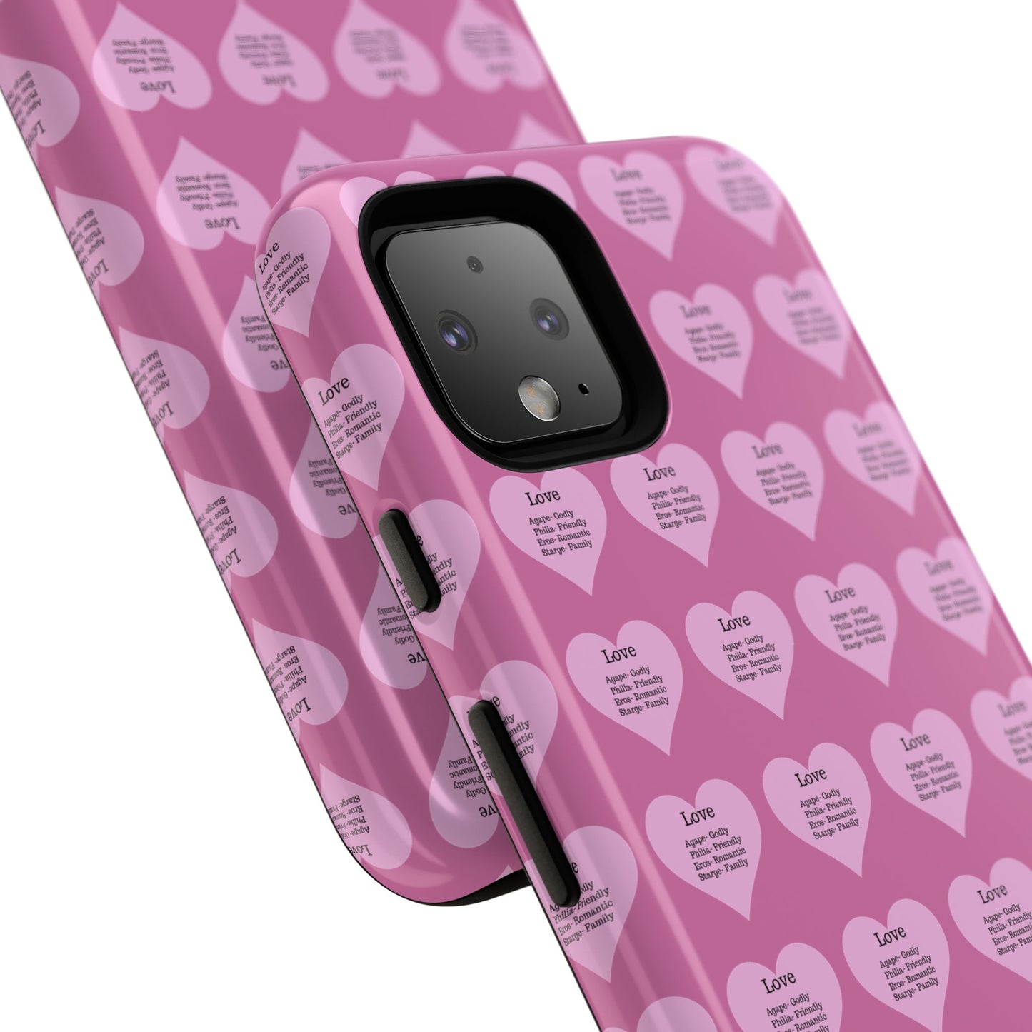 Hearts-A-Flutter Phone Case (iPhone, Google Pixel)(Light pink)