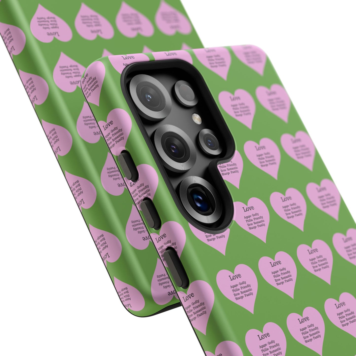 Hearts-A-Flutter Phone Case (Samsung)(Green)