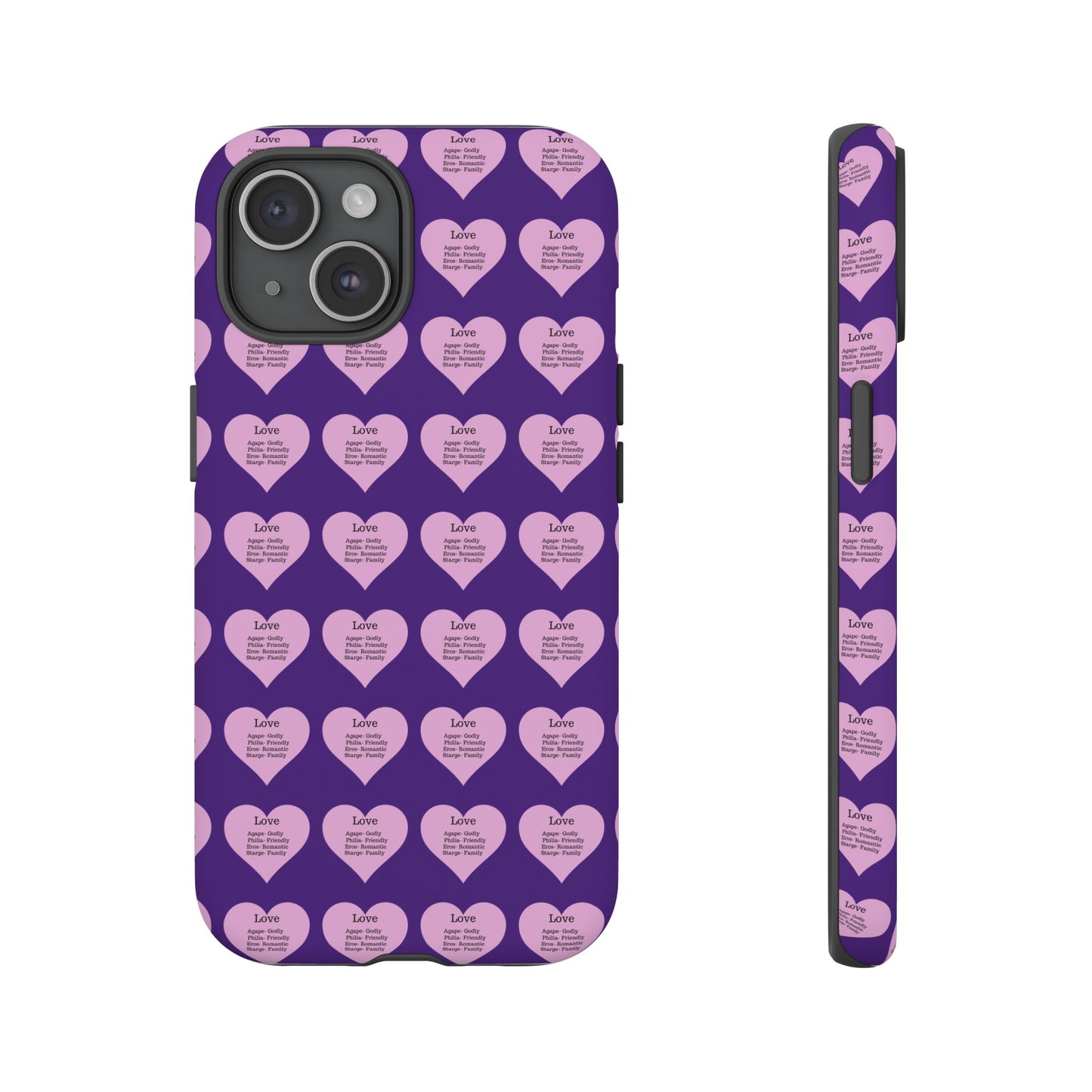 Hearts-A-Flutter Phone Case (iPhone, Google Pixel)(Purple)