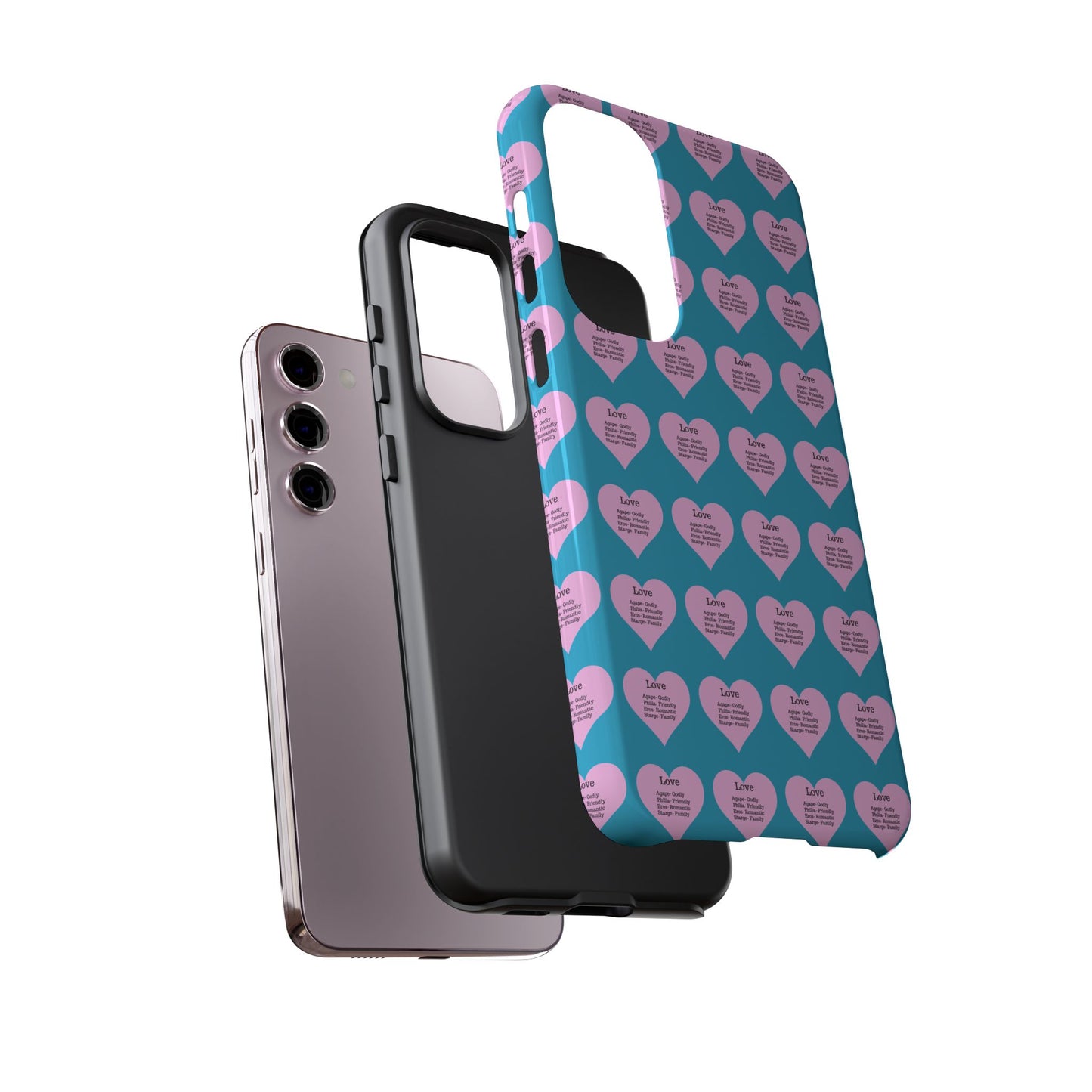Hearts-A-Flutter Phone Case (Samsung)(Turquoise)