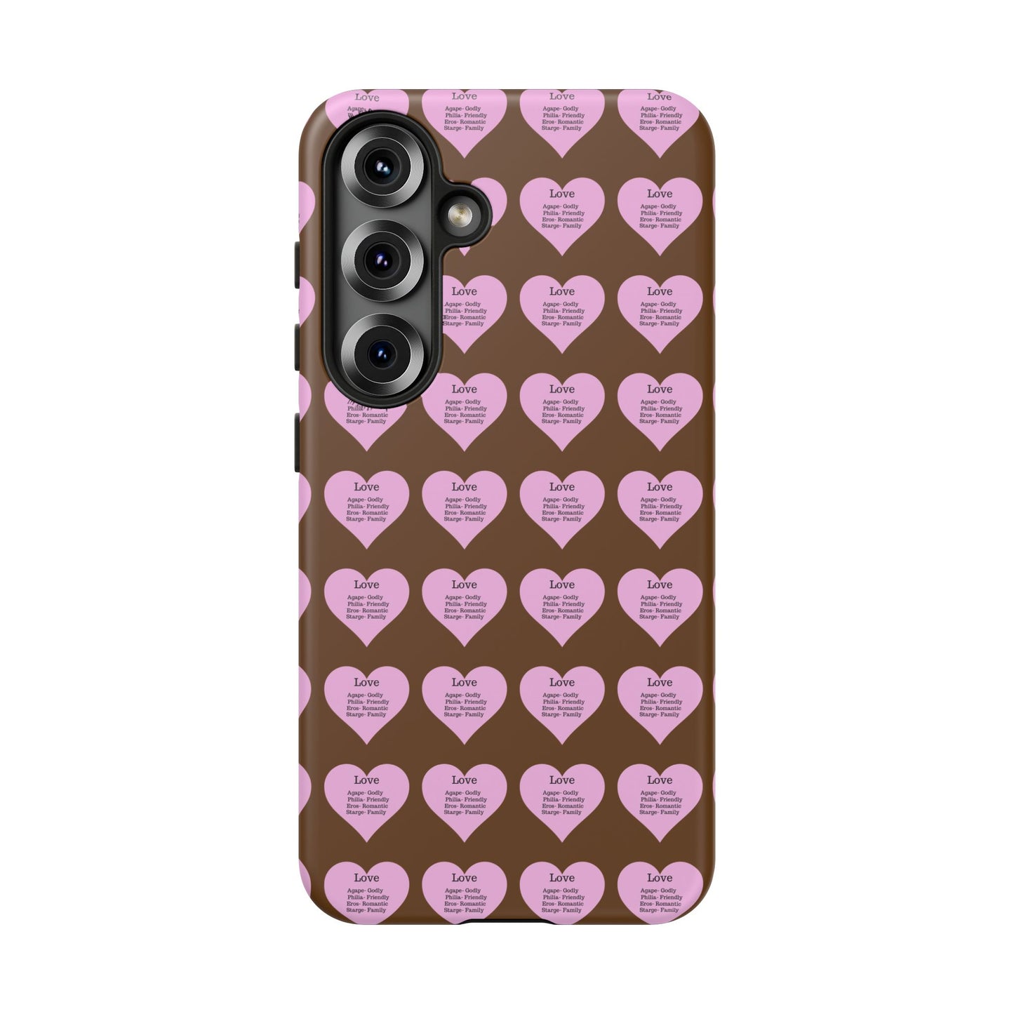 Hearts-A-Flutter Phone Case (Samsung)(Brown)