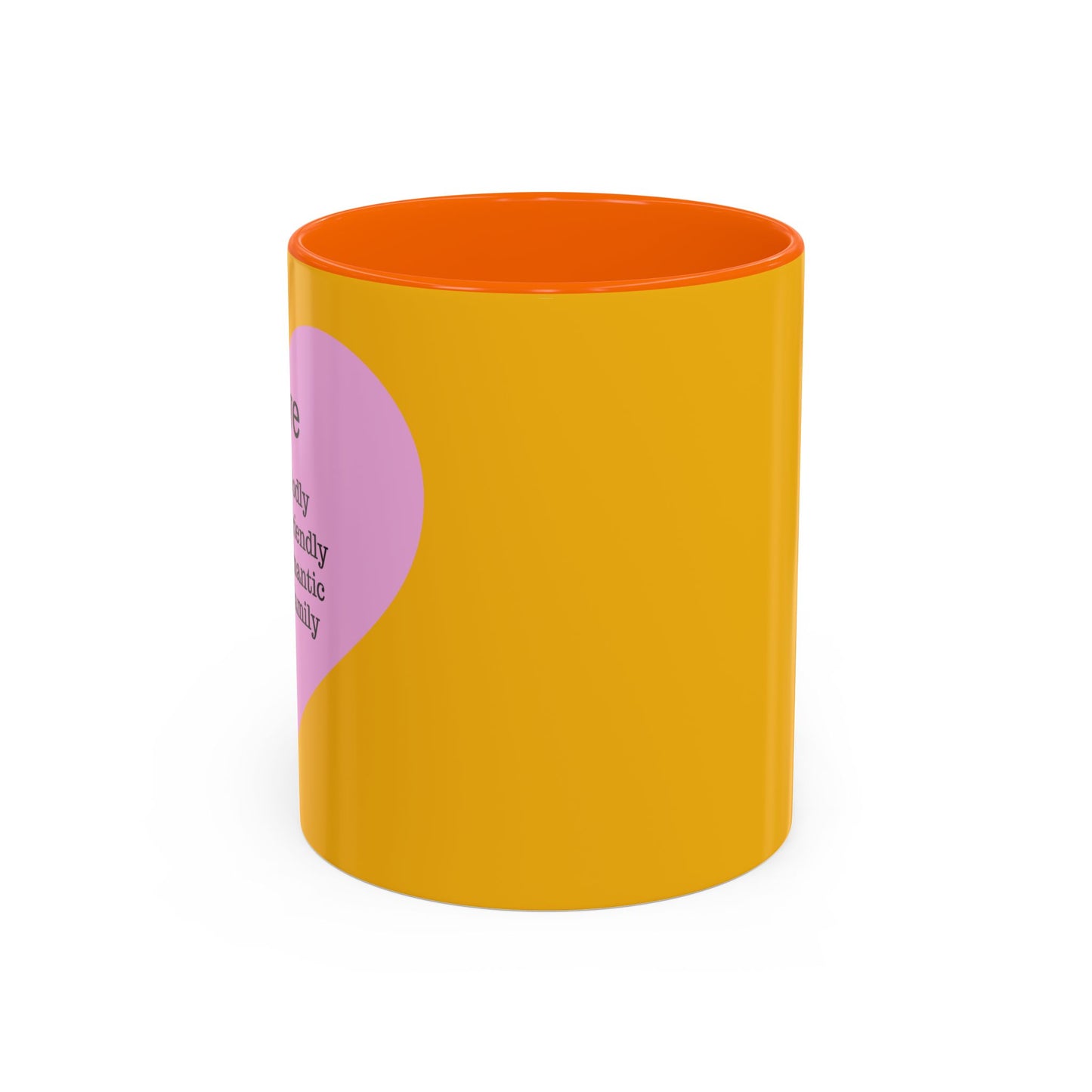 Charming Heart Accent Coffee Mug (Yellow)