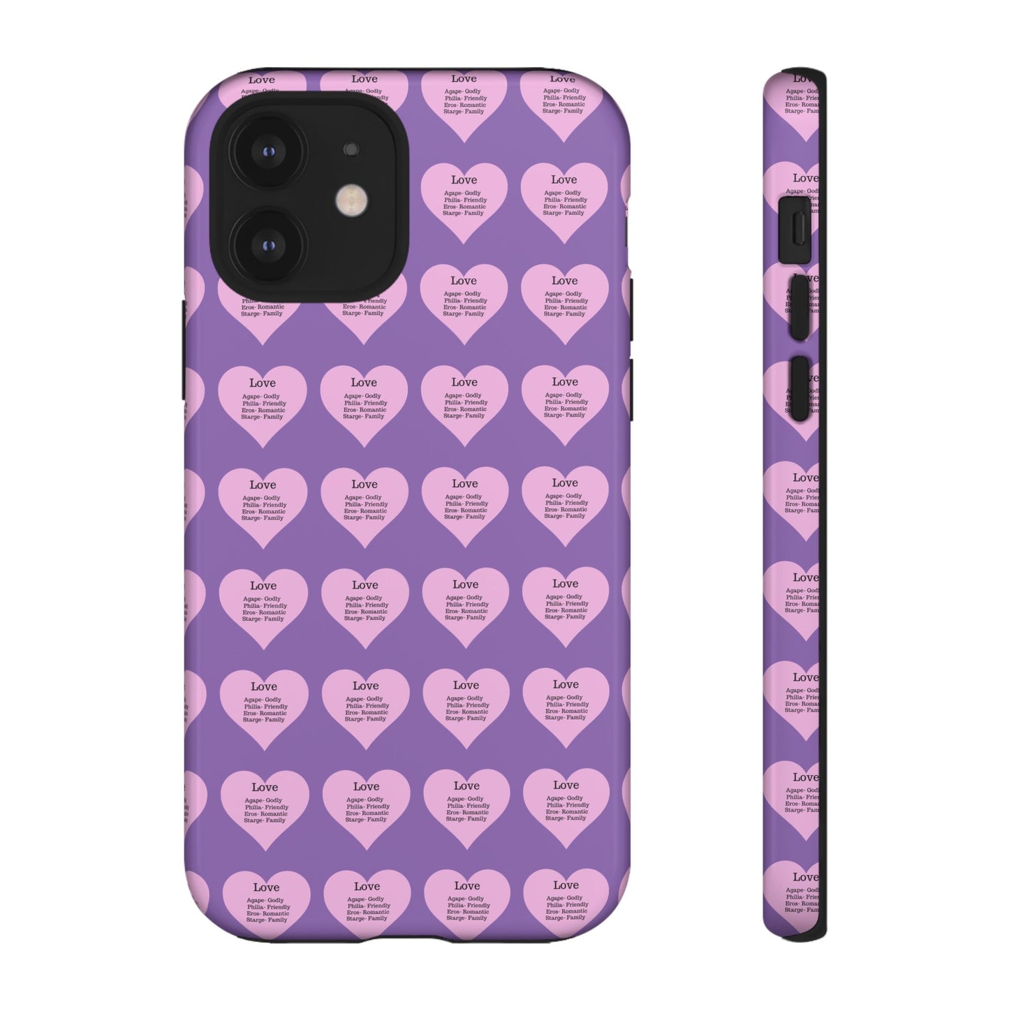 Hearts-A-Flutter Phone Case (iPhone, Google Pixel)(Light purple)
