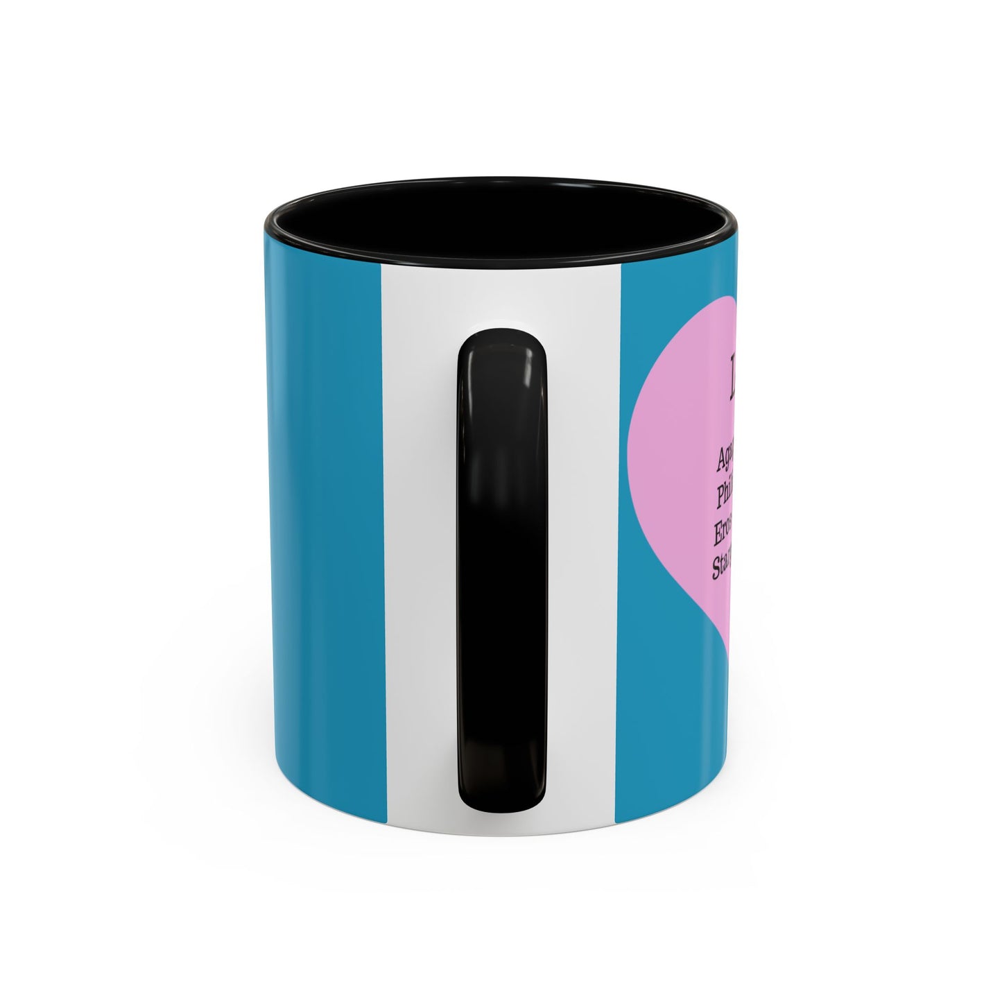 Charming Heart Accent Coffee Mug (Turquoise)