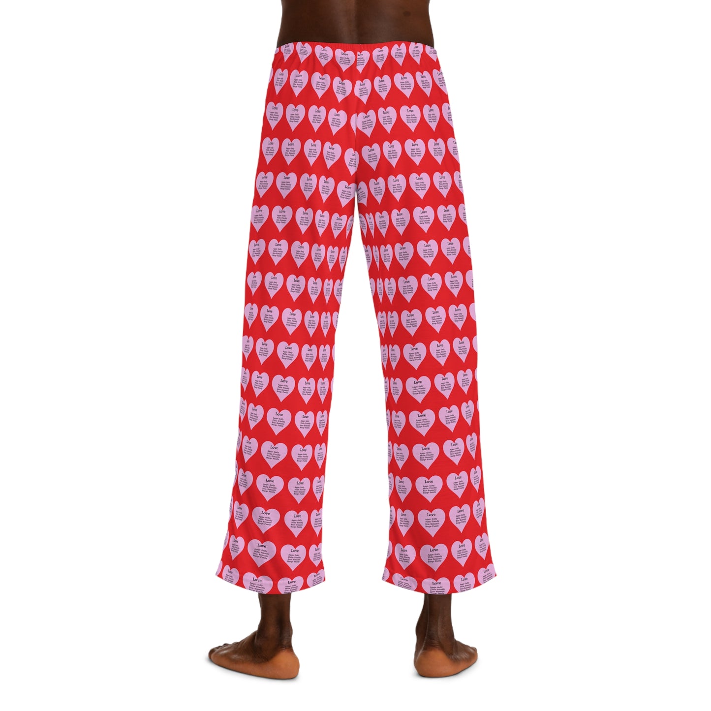Men's All-Over Print Pajama Pants (Red)