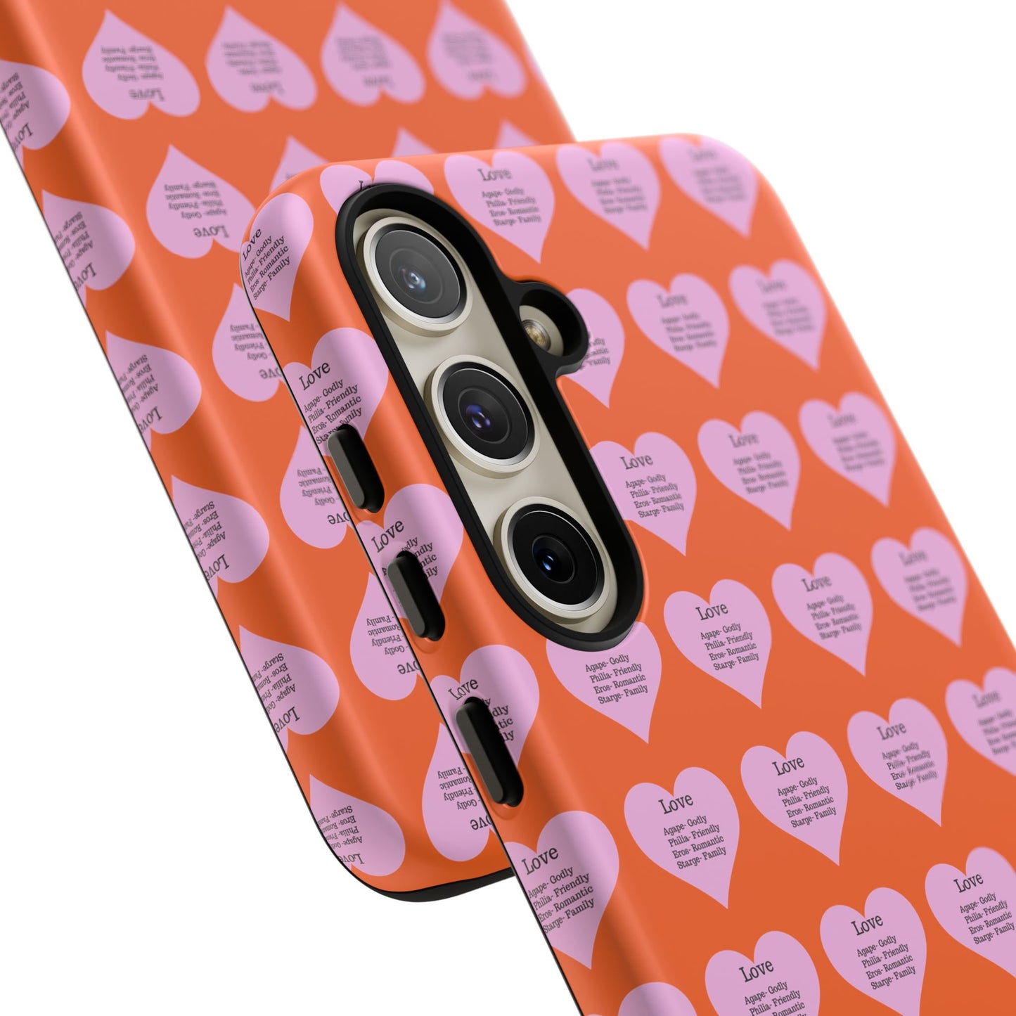 Hearts-A-Flutter Phone Case (Samsung)(Orange)