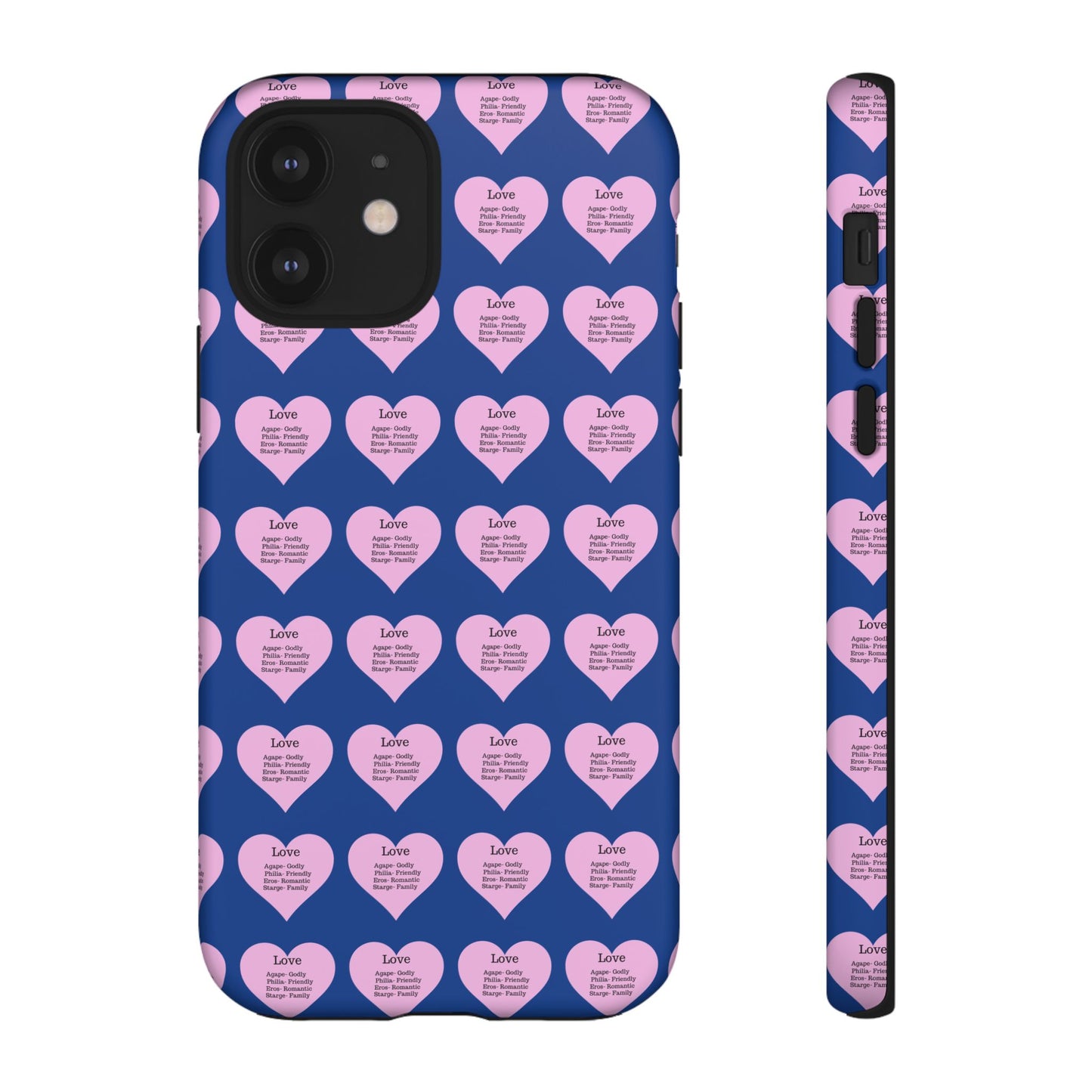 Hearts-A-Flutter Phone Case (iPhone, Google Pixel)(Dark blue)